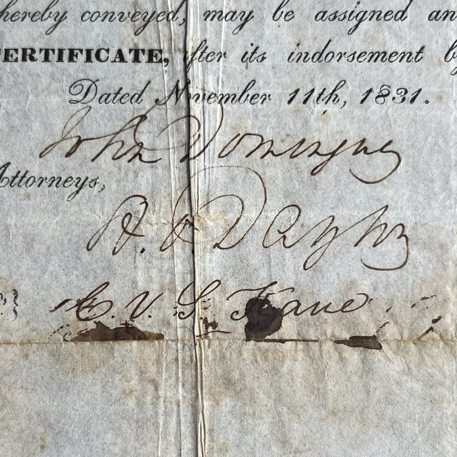 TEXAS COLONIZATION LAND GRANT * John Dominguez Signed Texana 1831 Broadside