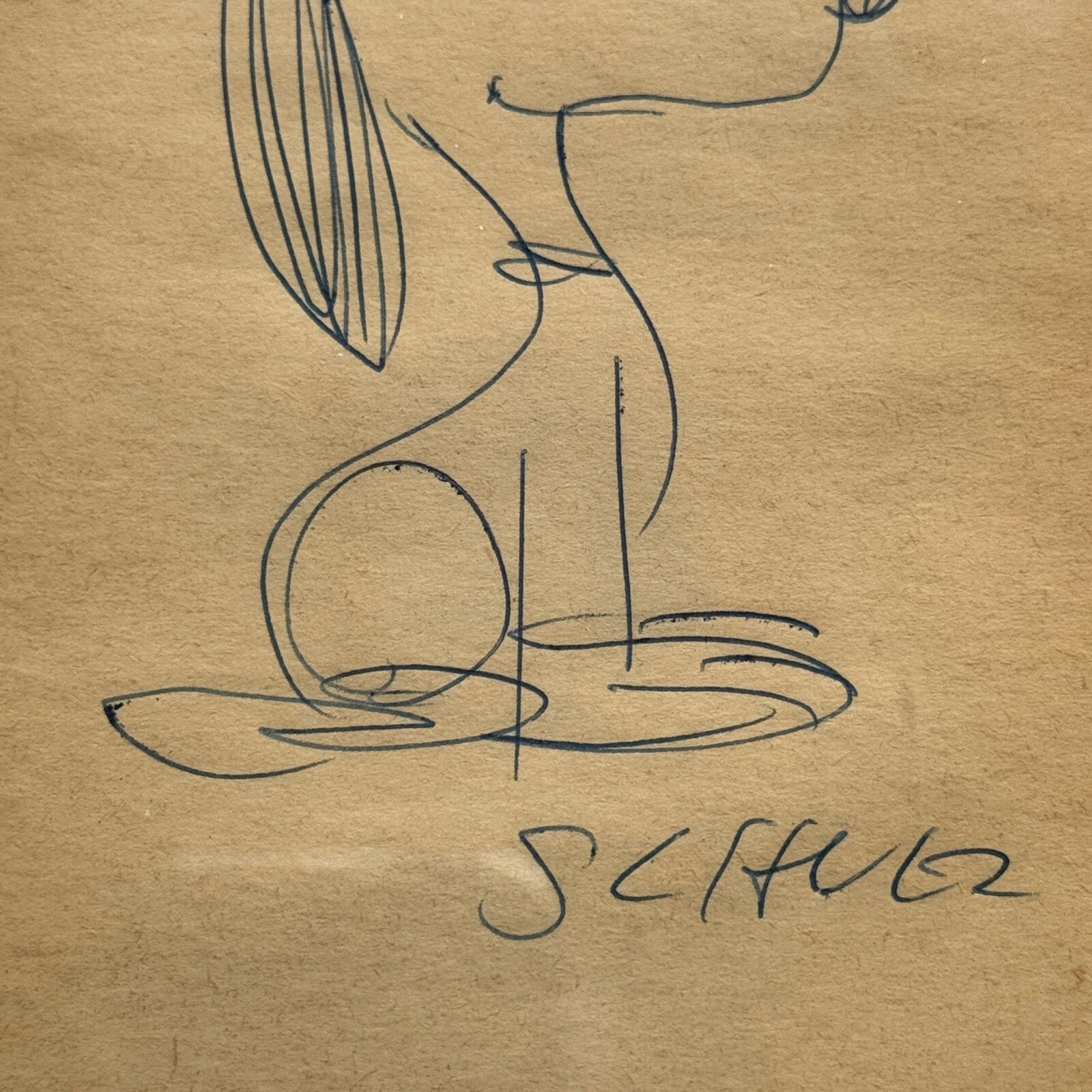 CHARLES M SCHULZ * PSA * Autograph SNOOPY Hand-Drawn Artwork Signed * PEANUTS