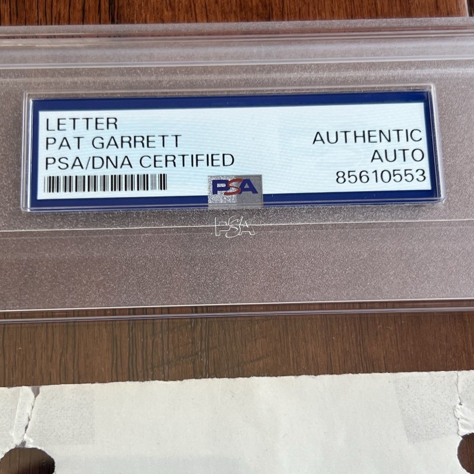 PAT GARRETT * PSA * Signed 1881 Billy the Kid Lawman Autograph SHERIFF Subpoena