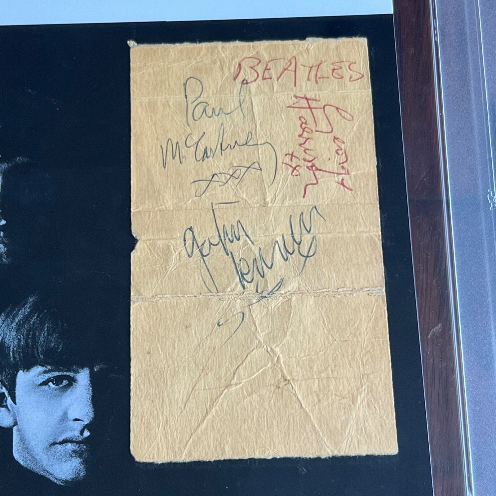 THE BEATLES * PSA * Autograph Page FULL SET Signed * John Lennon Paul McCartney