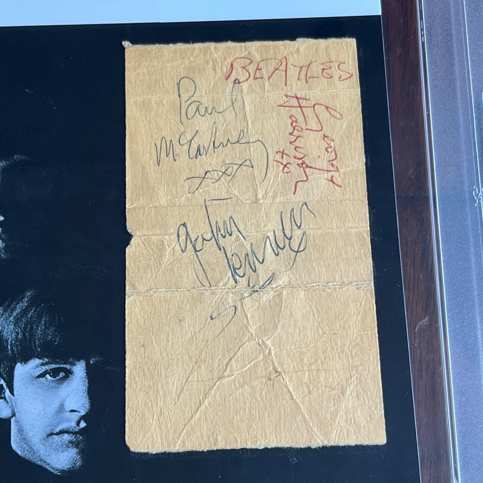 THE BEATLES * PSA * Autograph Page FULL SET Signed * John Lennon Paul McCartney