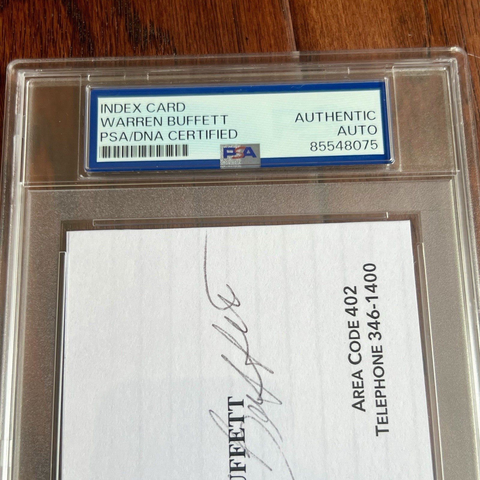 WARREN BUFFETT * PSA  Autograph Berkshire Hathaway BUSINESS CARD Souvenir SIGNED