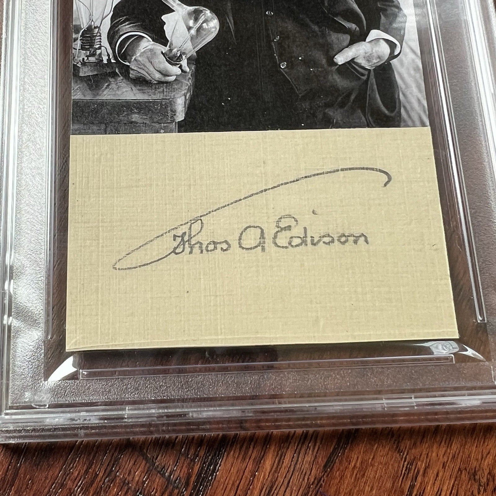THOMAS EDISON * PSA/DNA * Autograph Cut Signature CUSTOM CARD Signed