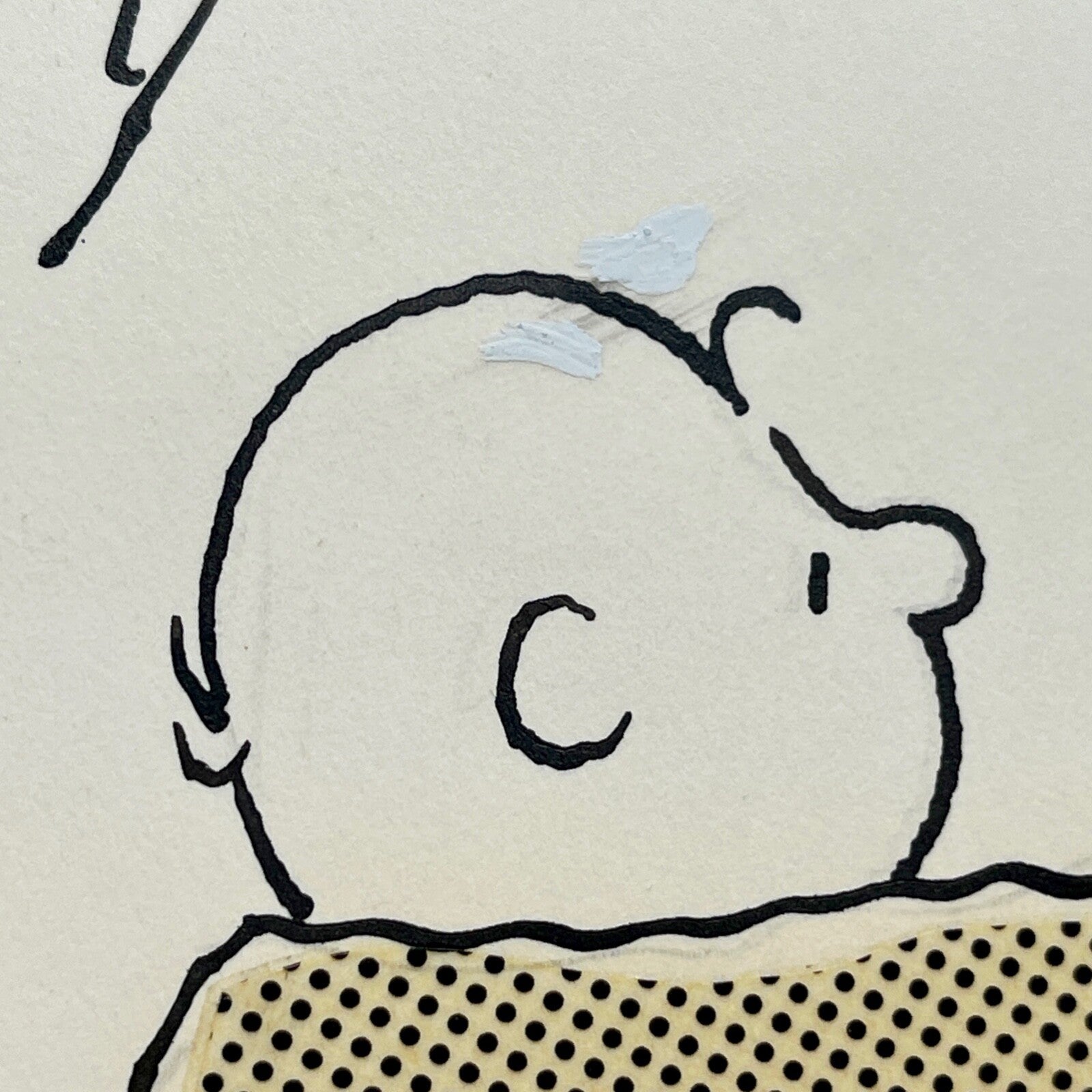 CHARLES SCHULZ * Original Drawn CHARLIE BROWN Artwork Comic Strip * Un Signed