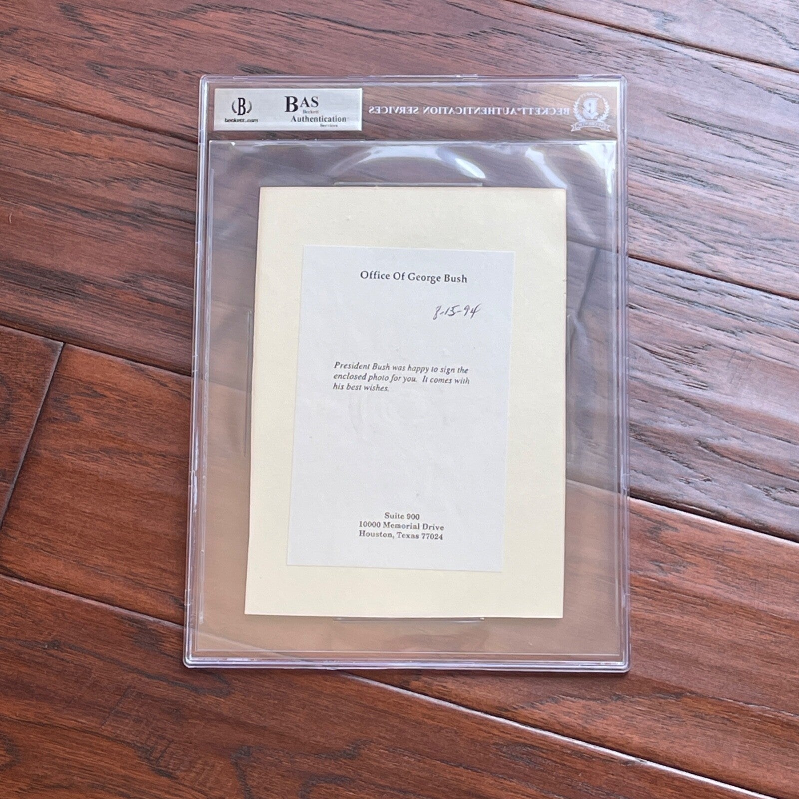 George HW Bush * BAS * Autograph Presidential Portrait BEP Engraving Signed