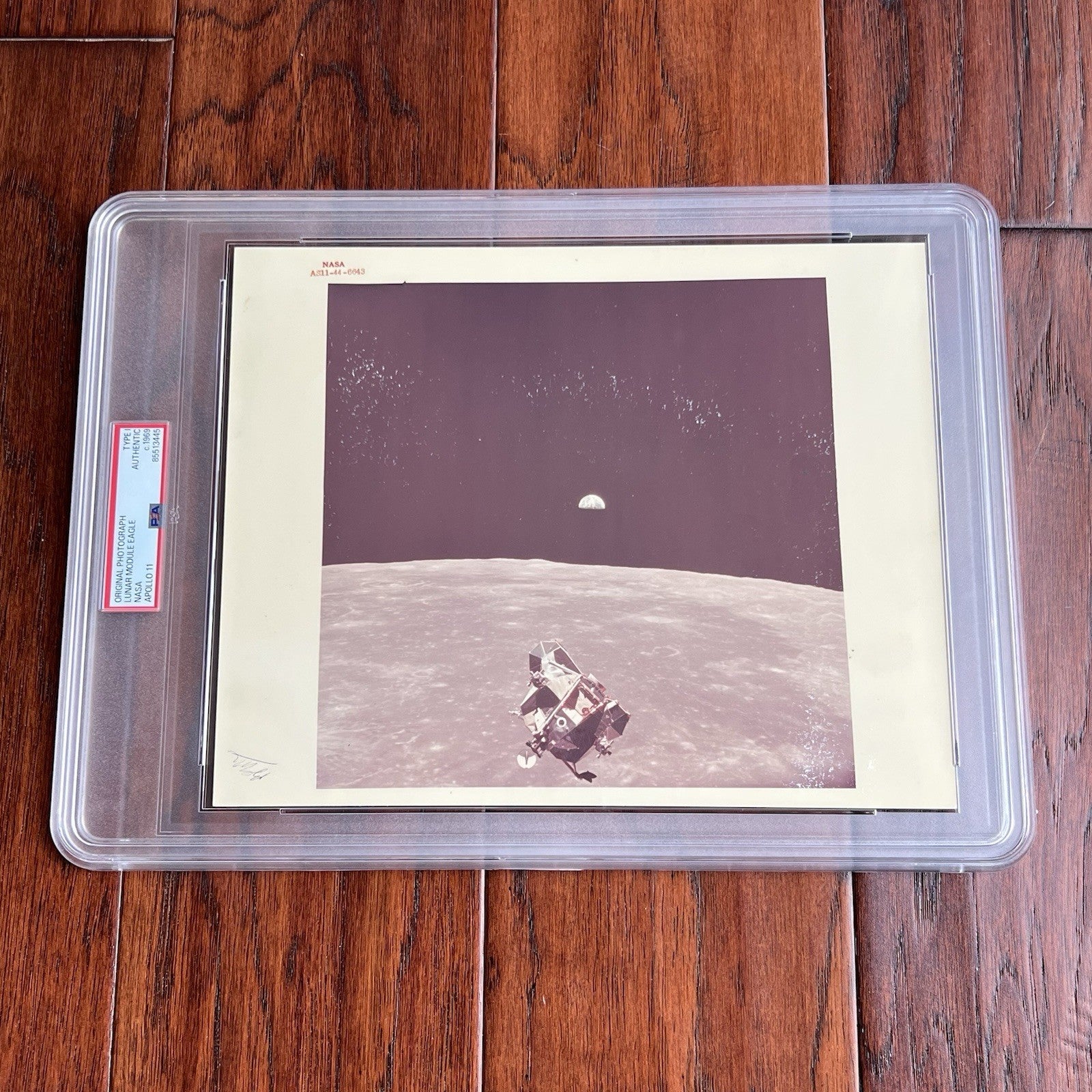 APOLLO 11 * PSA TYPE 1 PHOTOGRAPH * NASA Lunar Module EAGLE Earth's Moon