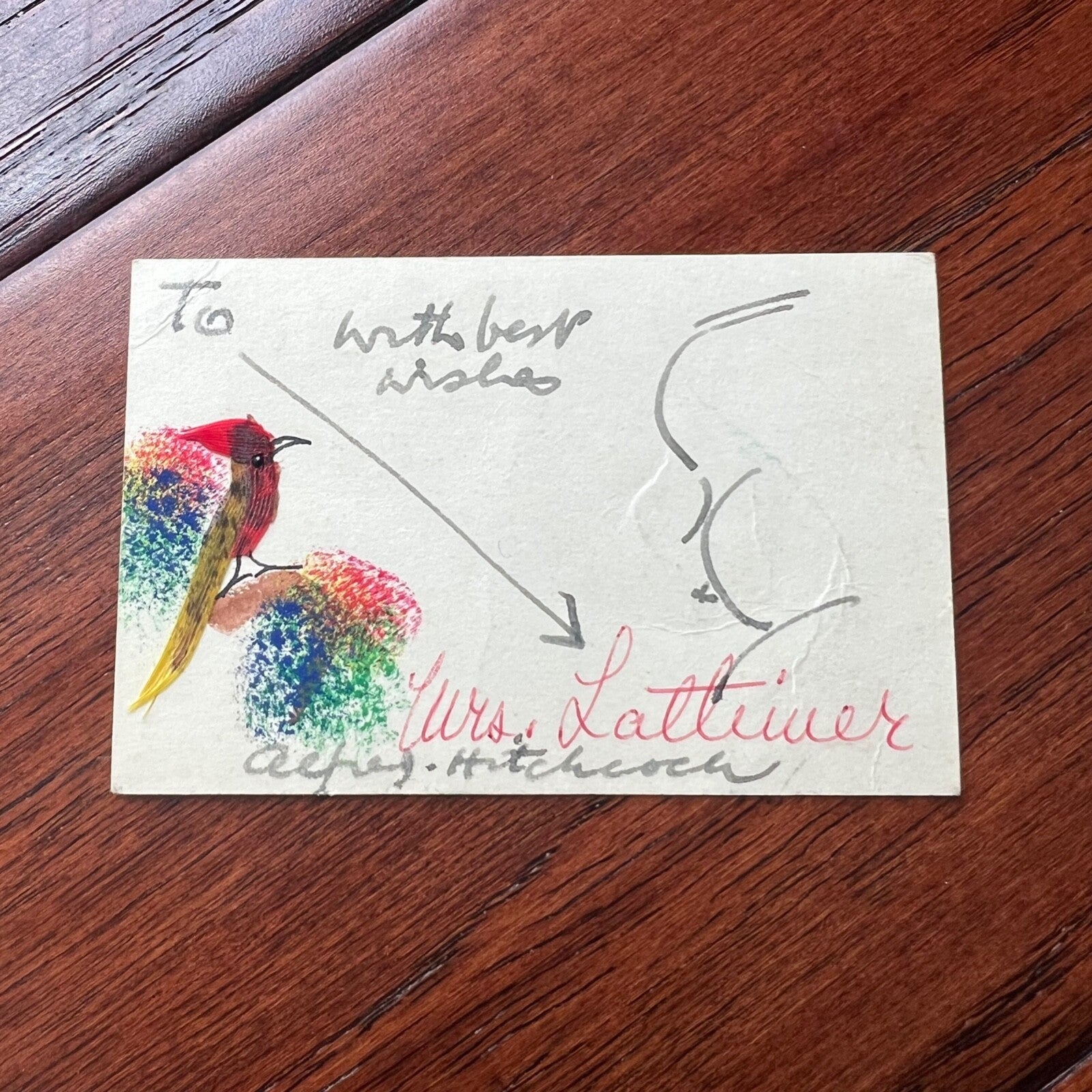 ALFRED HITCHCOCK * JSA Autograph Sketch SIGNED SELF-PORTRAIT Drawing CARICATURE