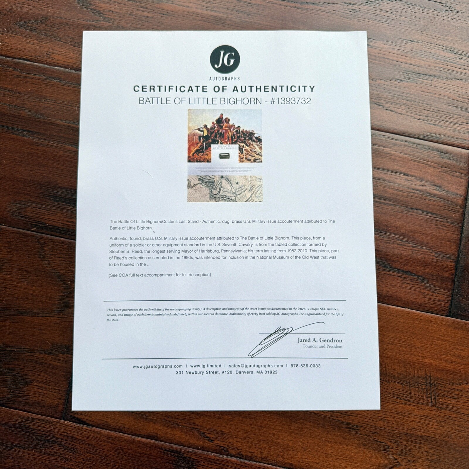 CUSTER'S LAST STAND * Original BATTLEFIELD DUG Artifact * LITTLE BIGHORN * COA