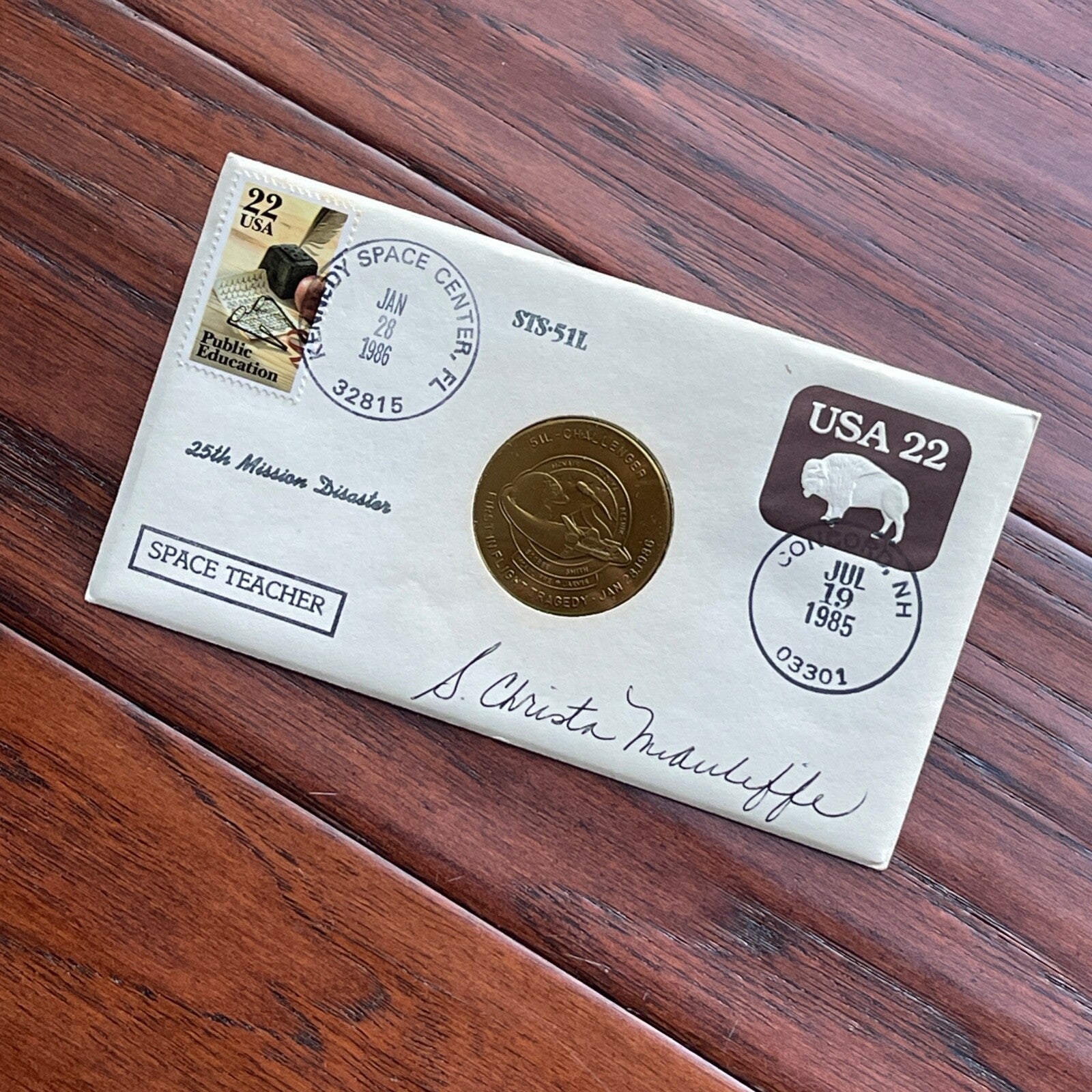 CHRISTA McAULIFFE * PSA Autograph LAUNCH DATE Signed Challenger Disaster STS 51L