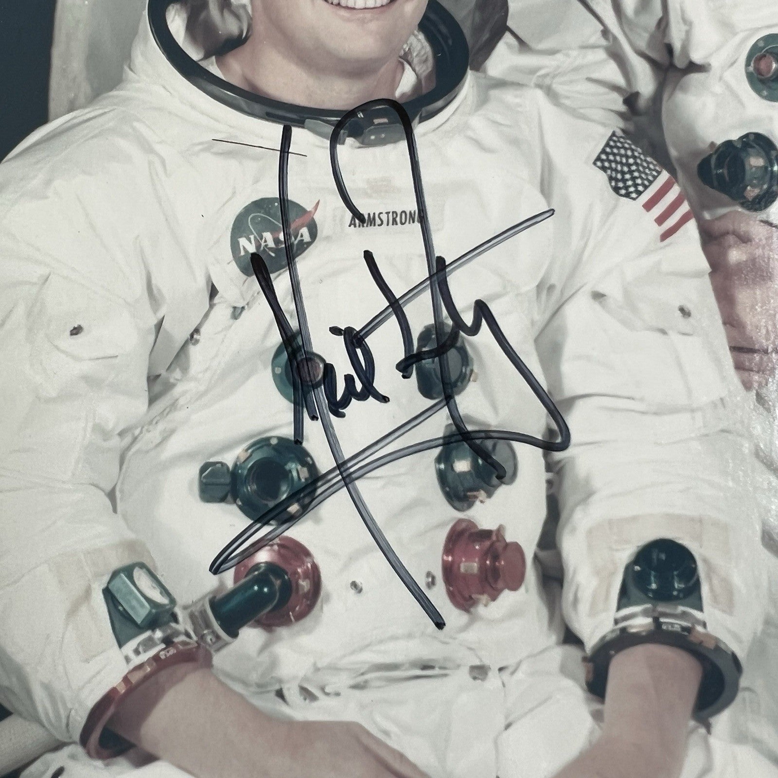 APOLLO 11 * PSA * Crew Signed AUTOGRAPH Red Number Type 1 Photo * Neil Armstrong