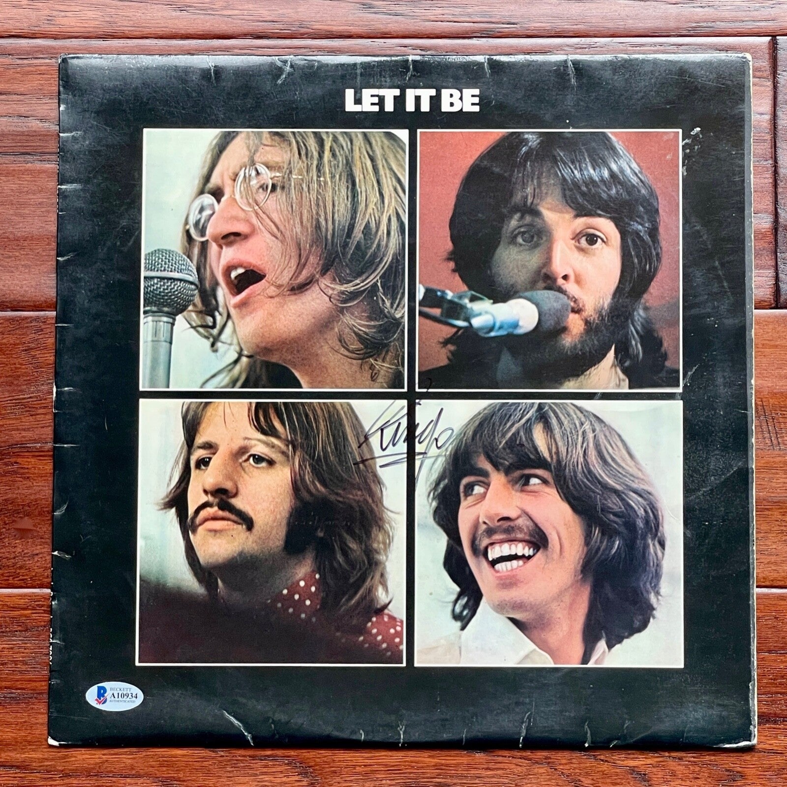 RINGO STARR * BAS *  BEATLES Autograph LET IT BE LP Album SIGNED