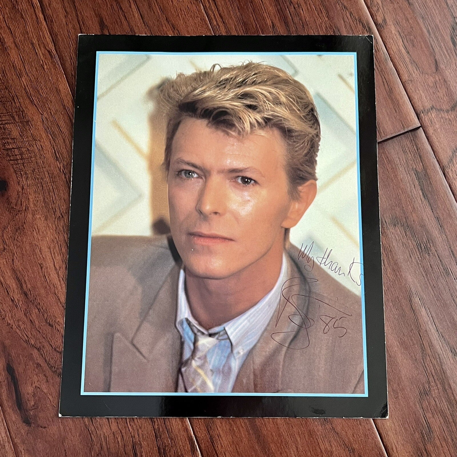 DAVID BOWIE * PSA/DNA * Hand Signed 1985 Promotional Photo Autograph