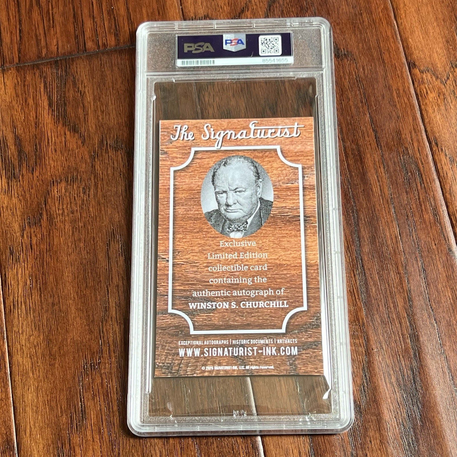 WINSTON S. CHURCHILL * PSA * Autograph Cut Signature CUSTOM CARD Signed