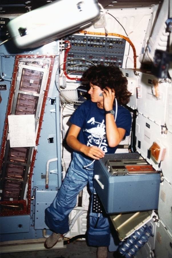 SALLY RIDE * Ride Estate Signed COA * NASA STS-7 Mission T-Shirt FLOWN IN SPACE