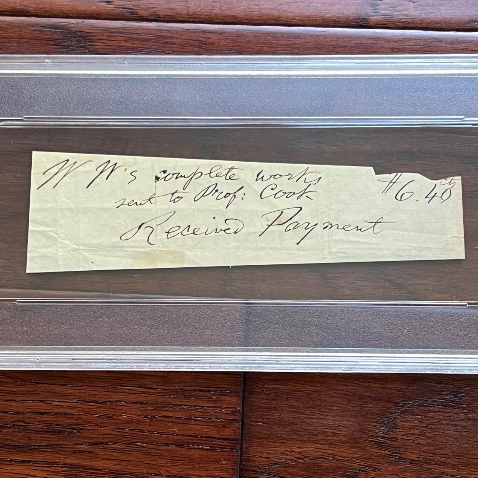 WALT WHITMAN * PSA/DNA * Autograph CUT Signed "WW" * "Leaves of Grass" POET