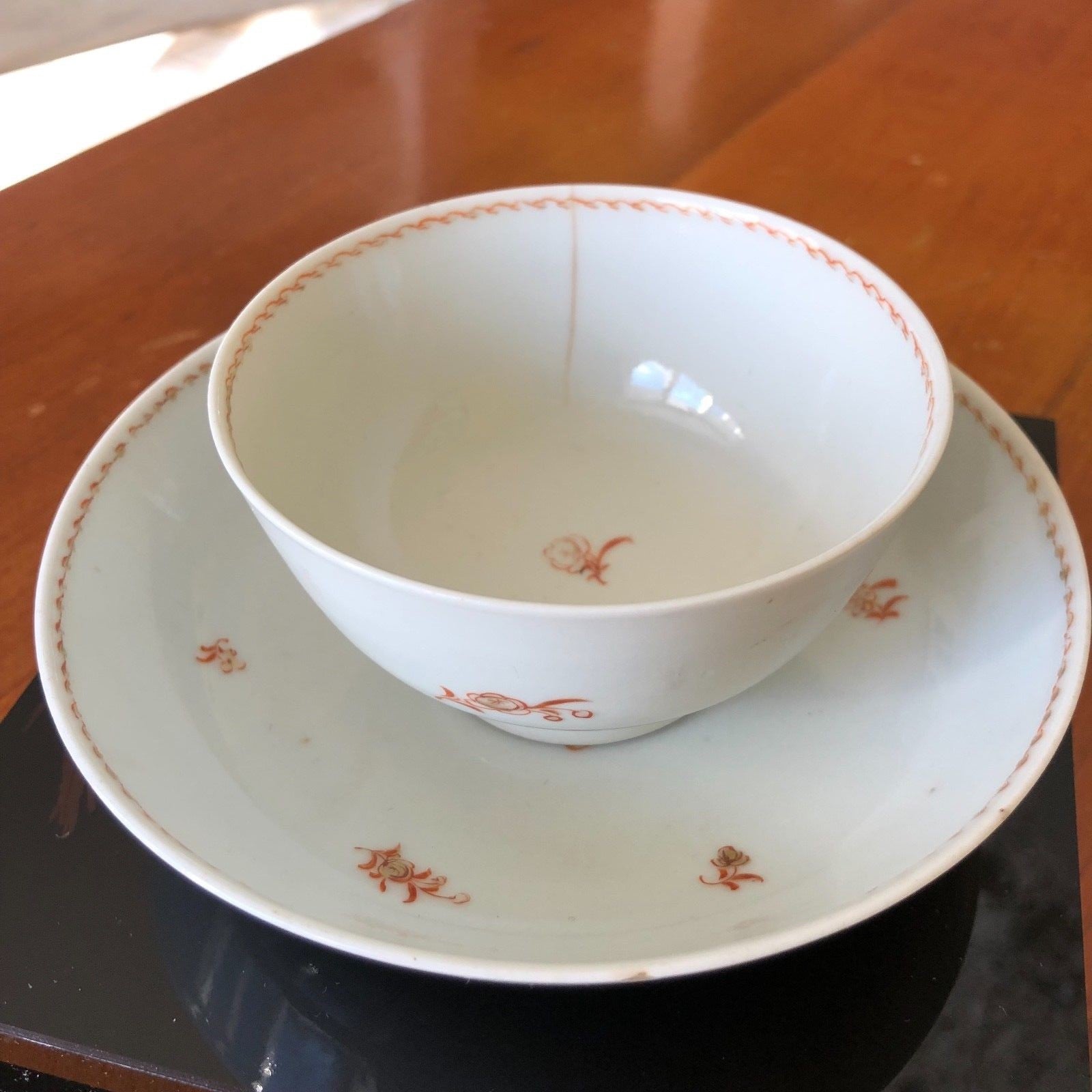 JOHN ADAMS * Personally OWNED & USED Teacup & Saucer * Boston Tea Party