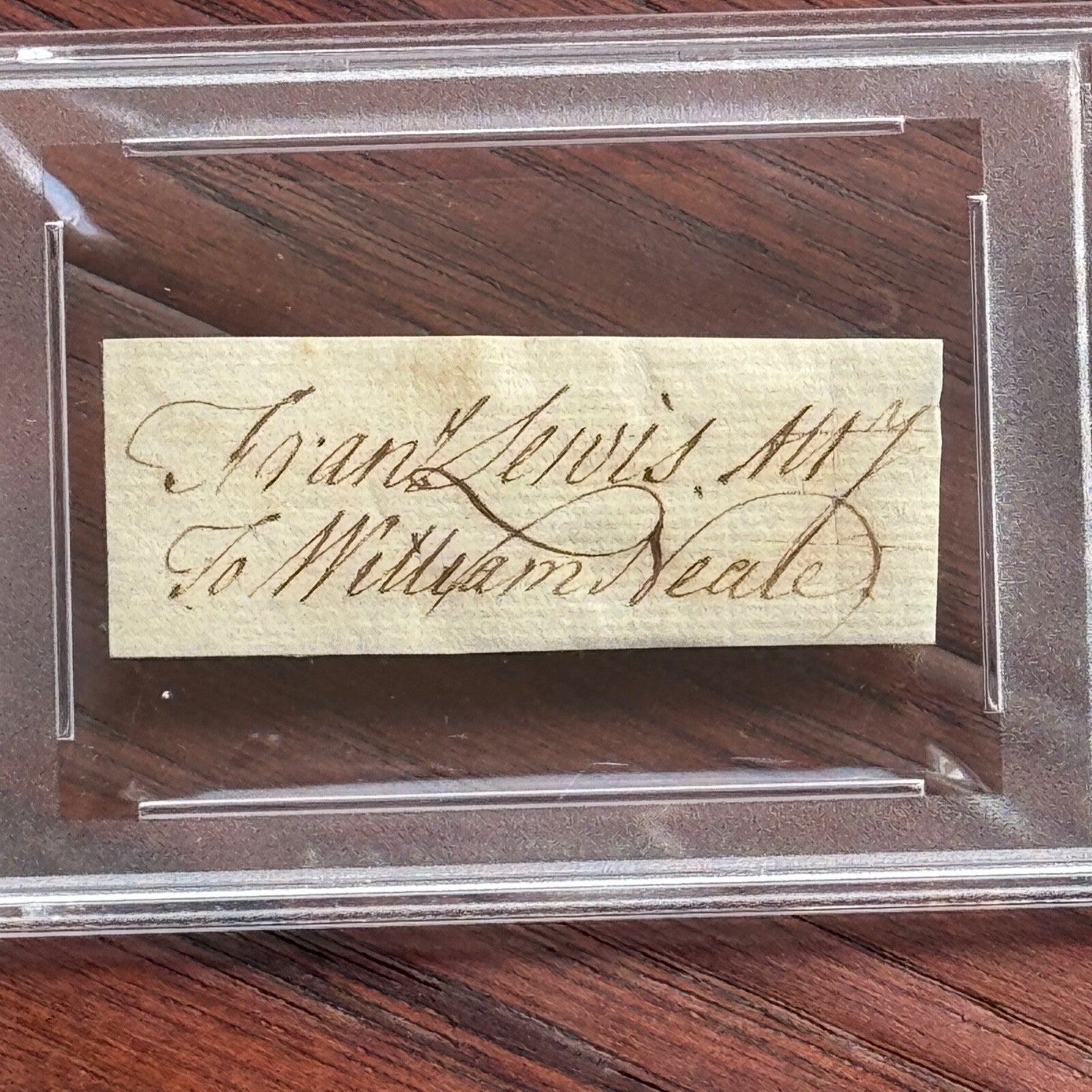 FRANCIS LEWIS * PSA * Autograph Cut Signed * DECLARATION Independence Signer