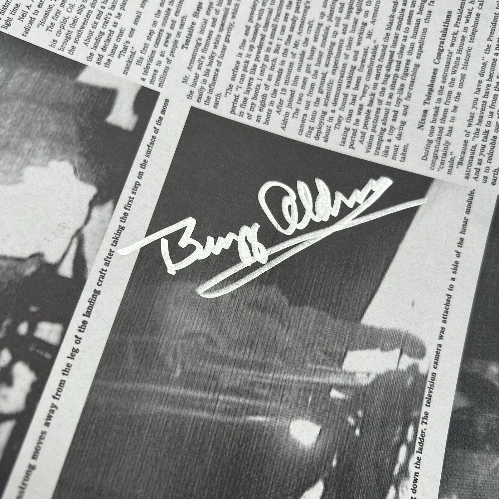 BUZZ ALDRIN * PSA * Signed New York Times Front Page Apollo 11 Autograph Poster