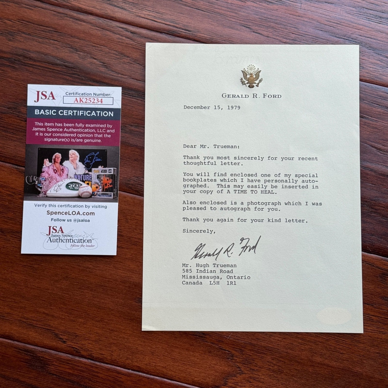 GERALD R. FORD * JSA * Autograph LETTER SIGNED * 38th POTUS