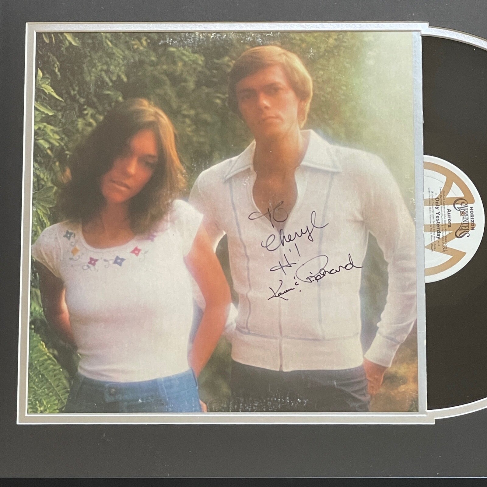 CARPENTERS * PSA/DNA * KAREN & RICHARD AUTOGRAPH "HORIZON" ALBUM SIGNED LP
