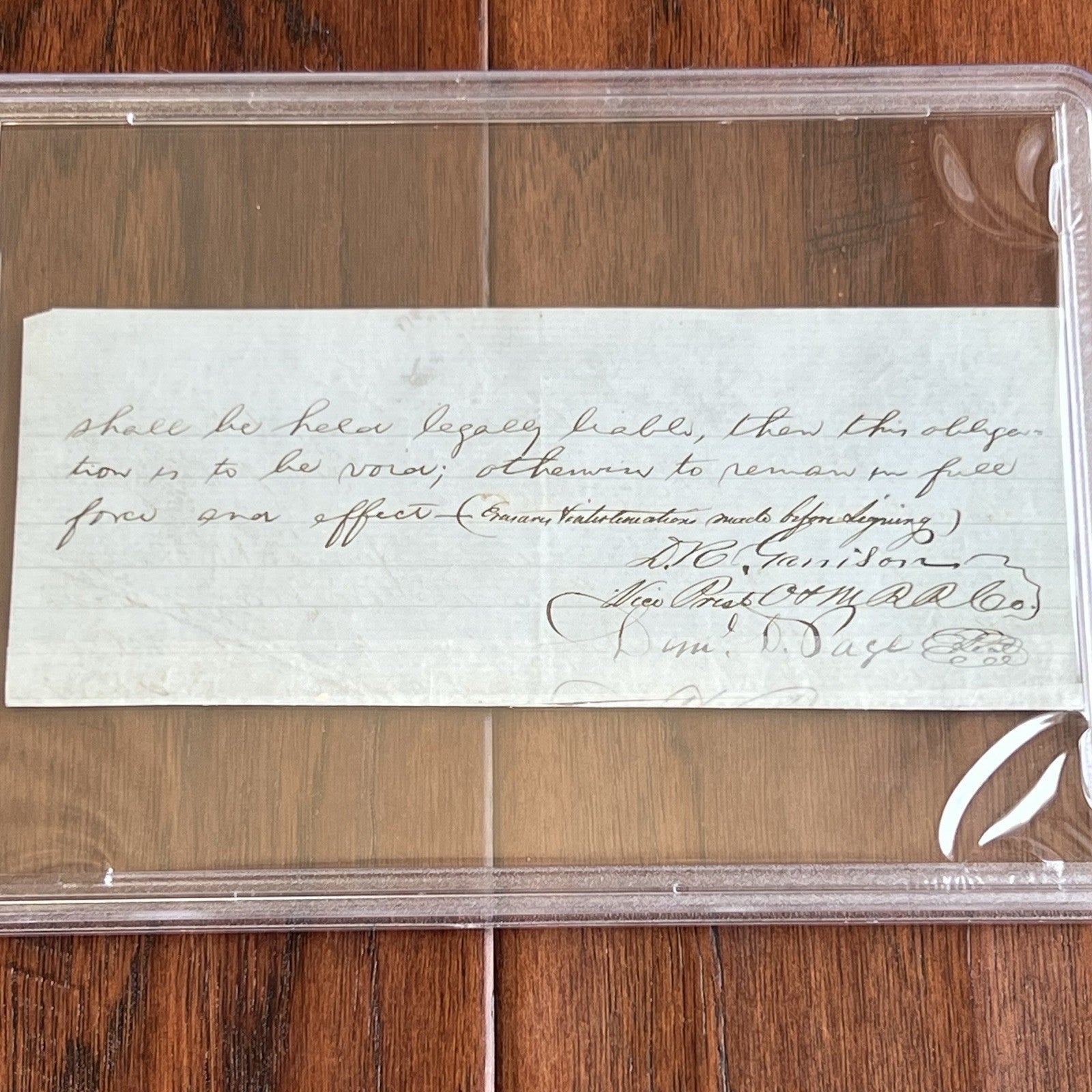 ABRAHAM LINCOLN * PSA * Handwritten LEGAL CASE Cut from an Autograph Doc Signed