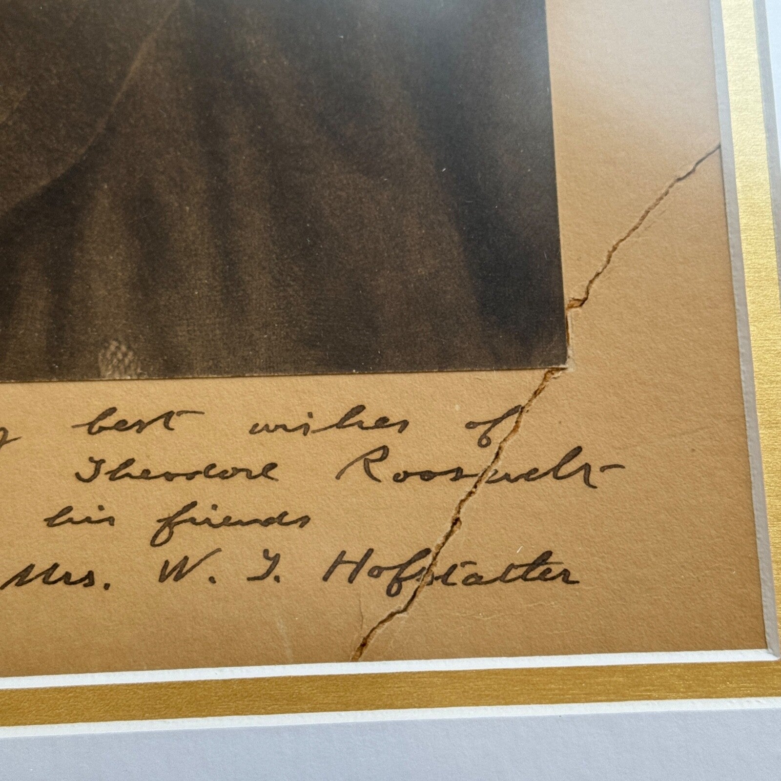 THEODORE ROOSEVELT * PSA/DNA * Autograph Portrait Photo Signed * 1917 Framed