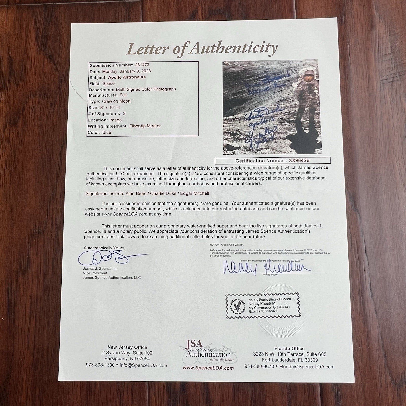 MOONWALKERS * JSA * Apollo Astronauts Signed Autograph Alan Bean Edgar Mitchell