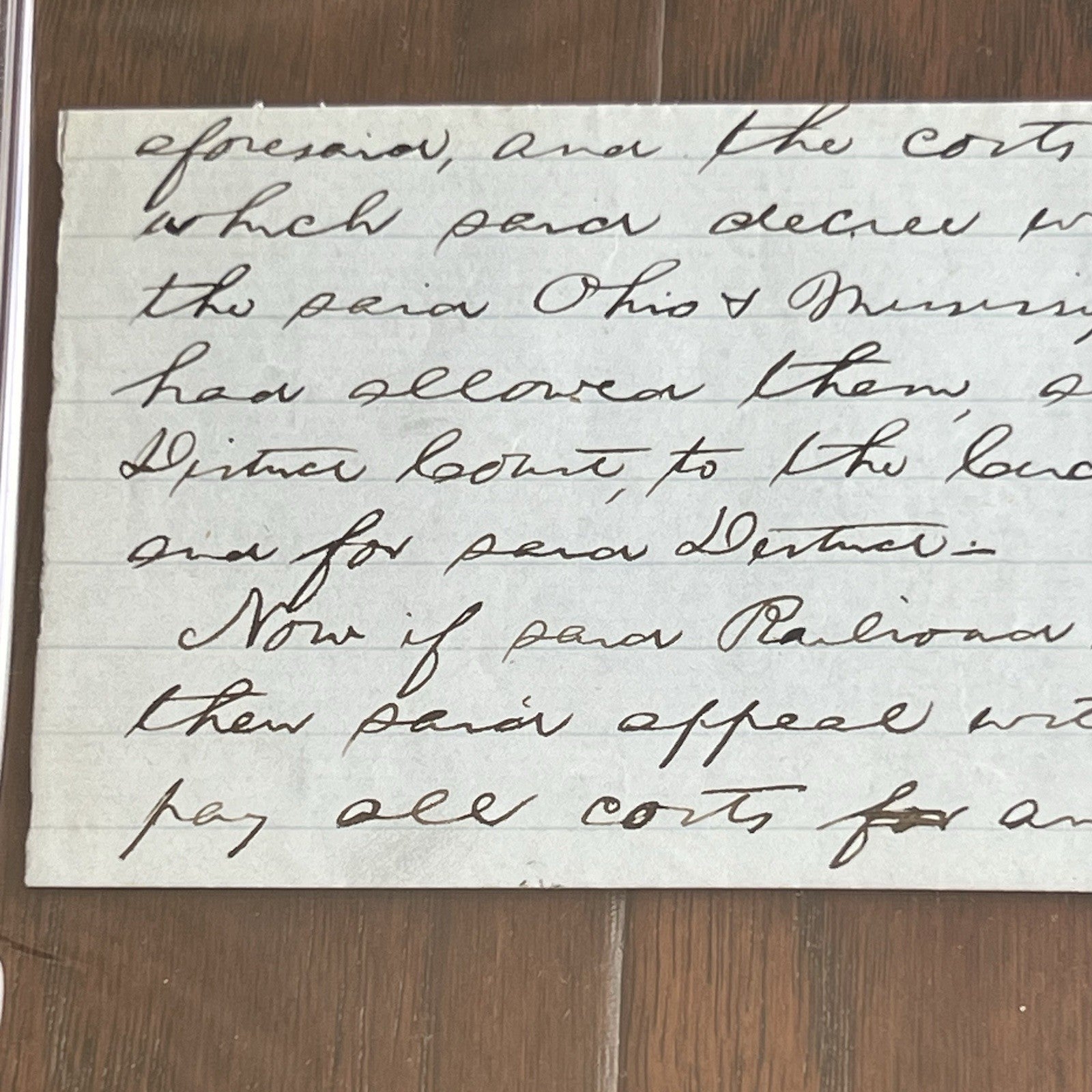 ABRAHAM LINCOLN * PSA * Handwritten LEGAL CASE Cut from an Autograph Doc Signed