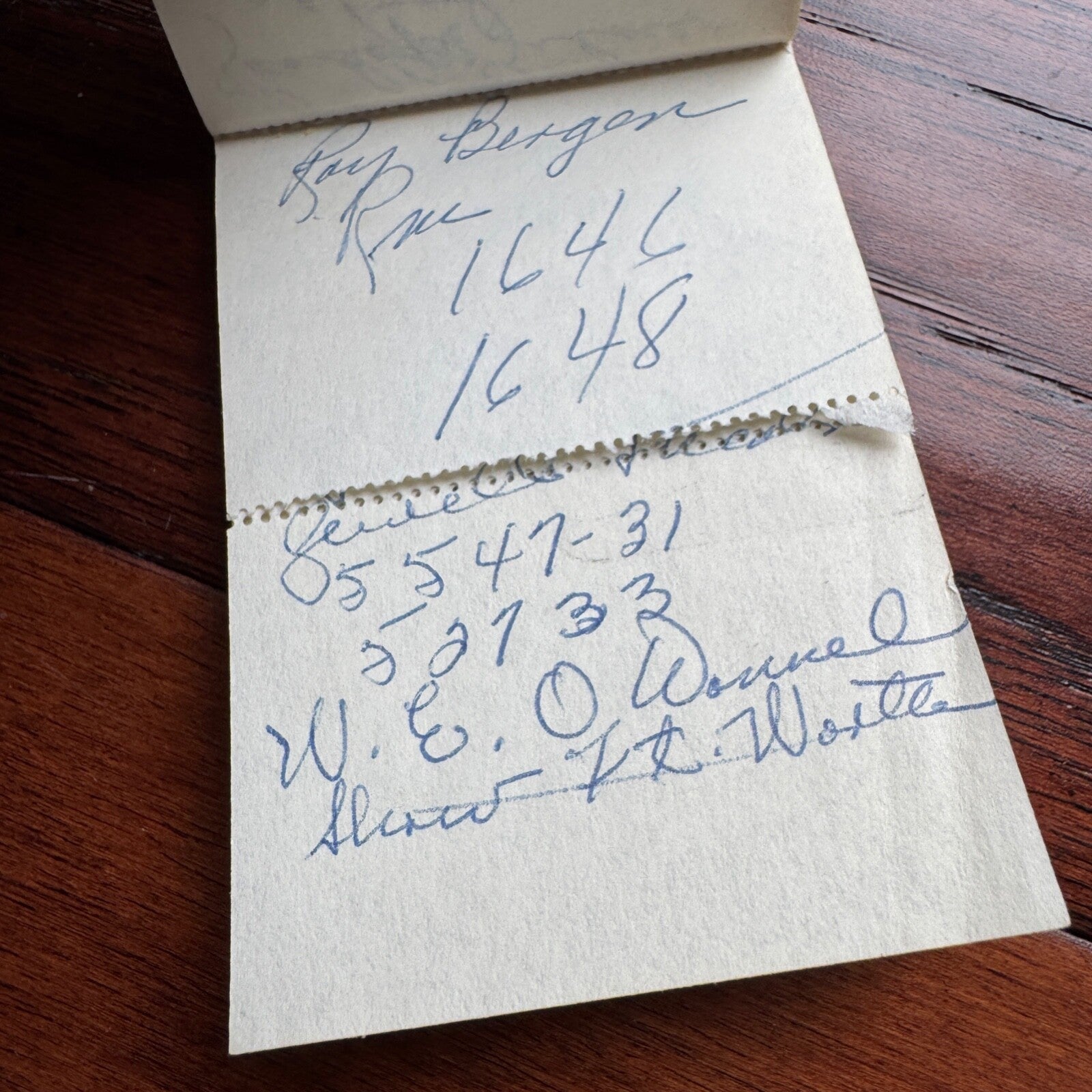 JACK RUBY * BAS * Oswald Shooter Mini HANDWRITTEN NOTEPAD * not Autograph Signed