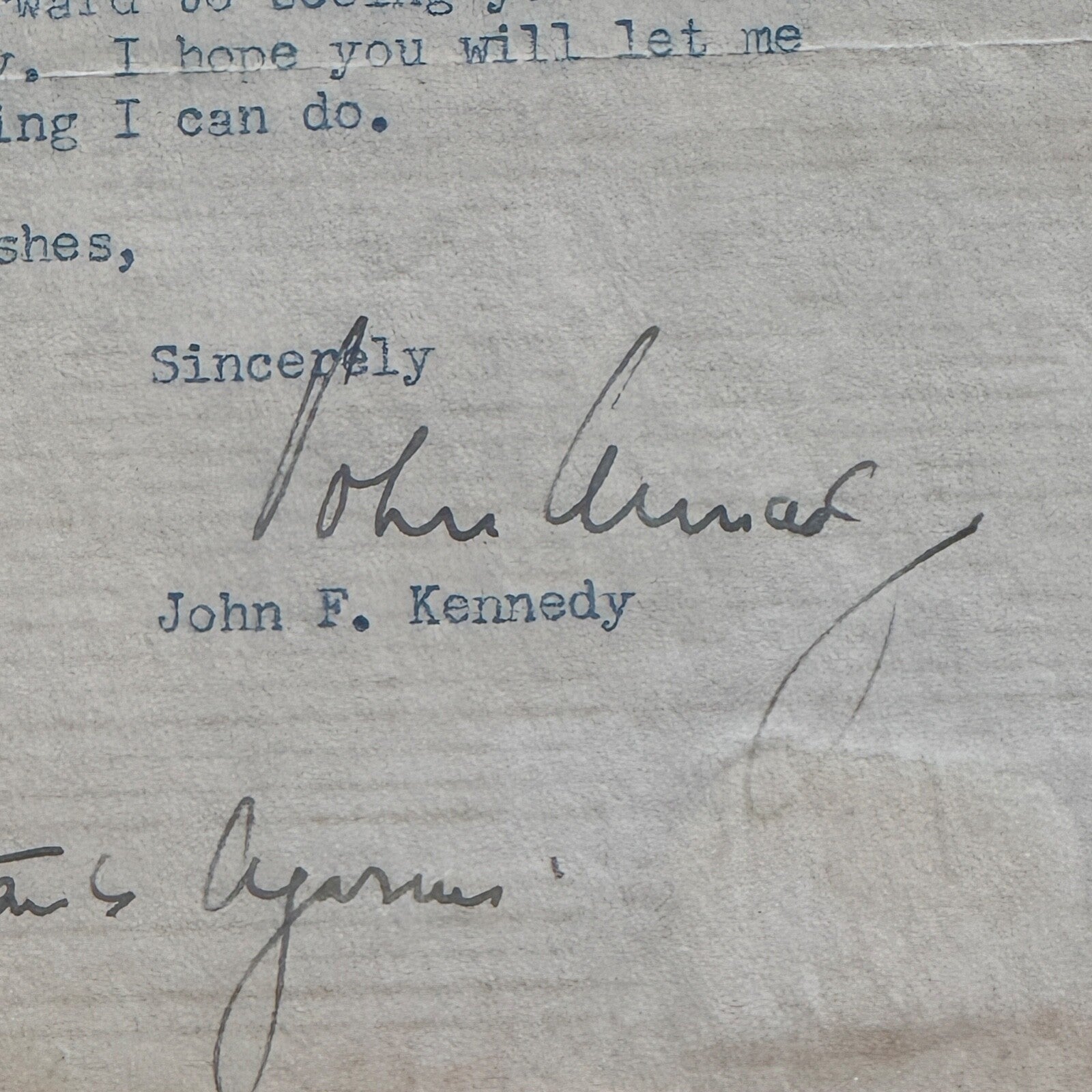 JOHN F. KENNEDY * PSA * Congress AUTOGRAPH "Republican Sweep" Letter SIGNED