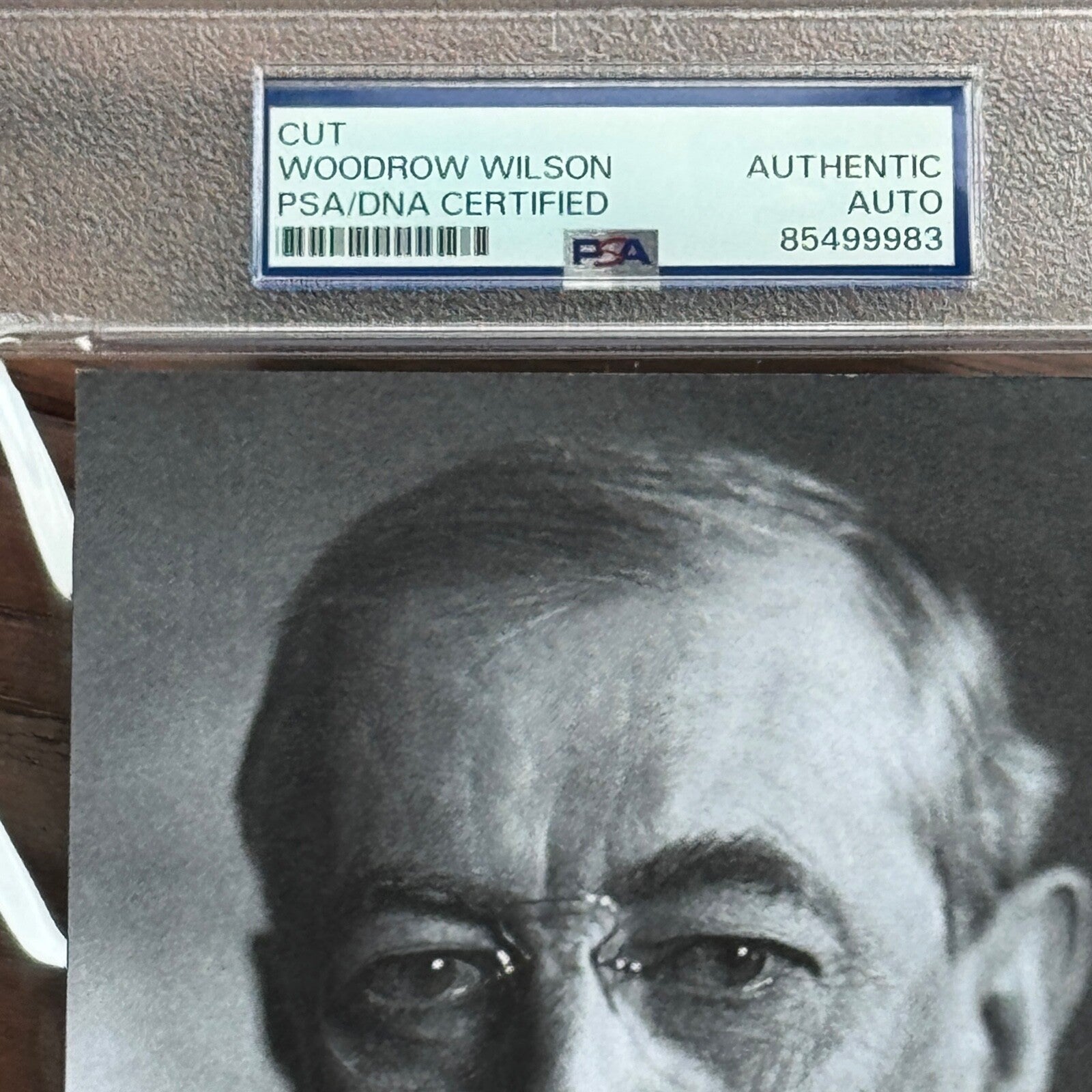 WOODROW WILSON  * PSA * Autograph Cut Signature Custom Card  PORTRAIT  Signed
