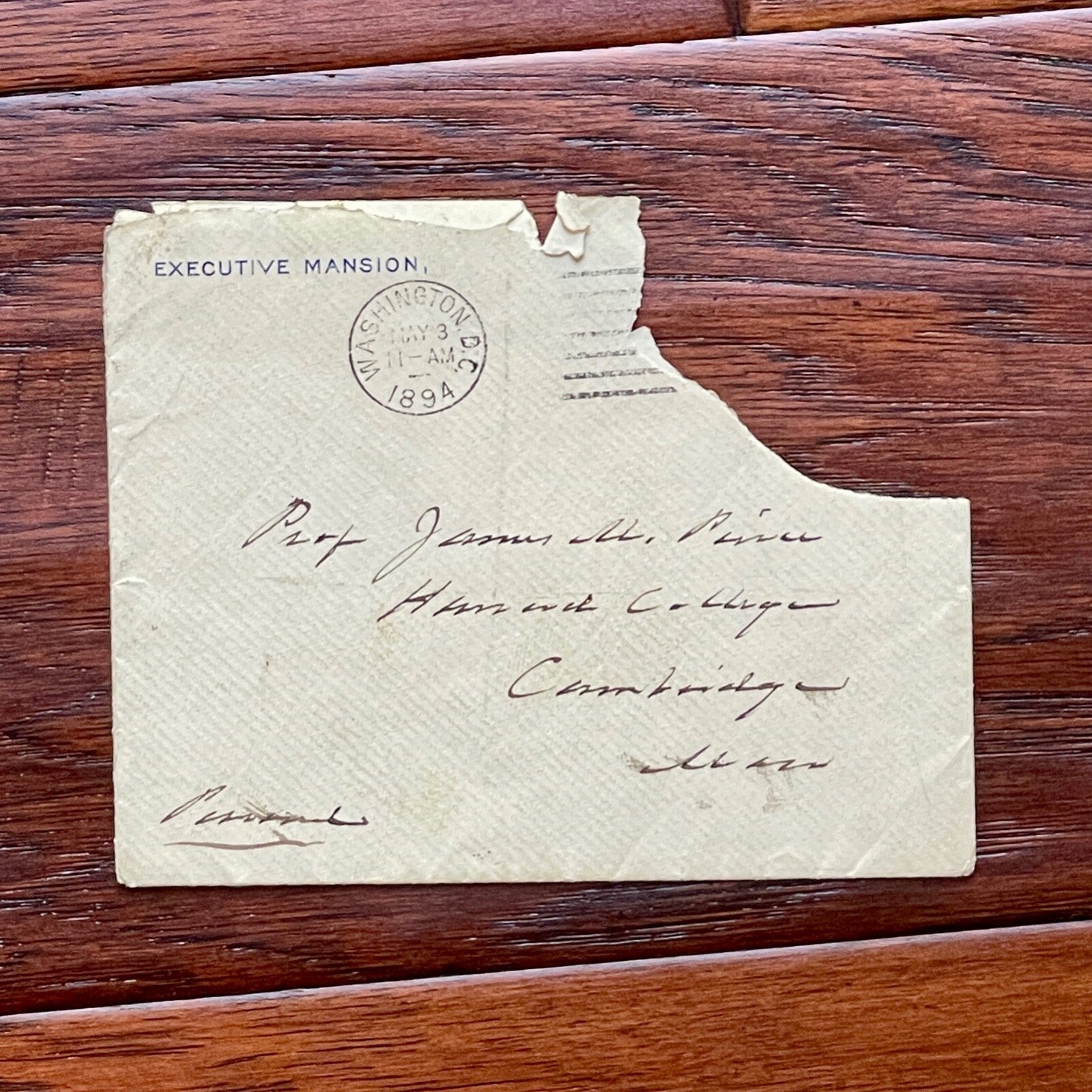 GROVER CLEVELAND * PSA * as PRESIDENT Autograph EXECUTIVE MANSION Letter Signed