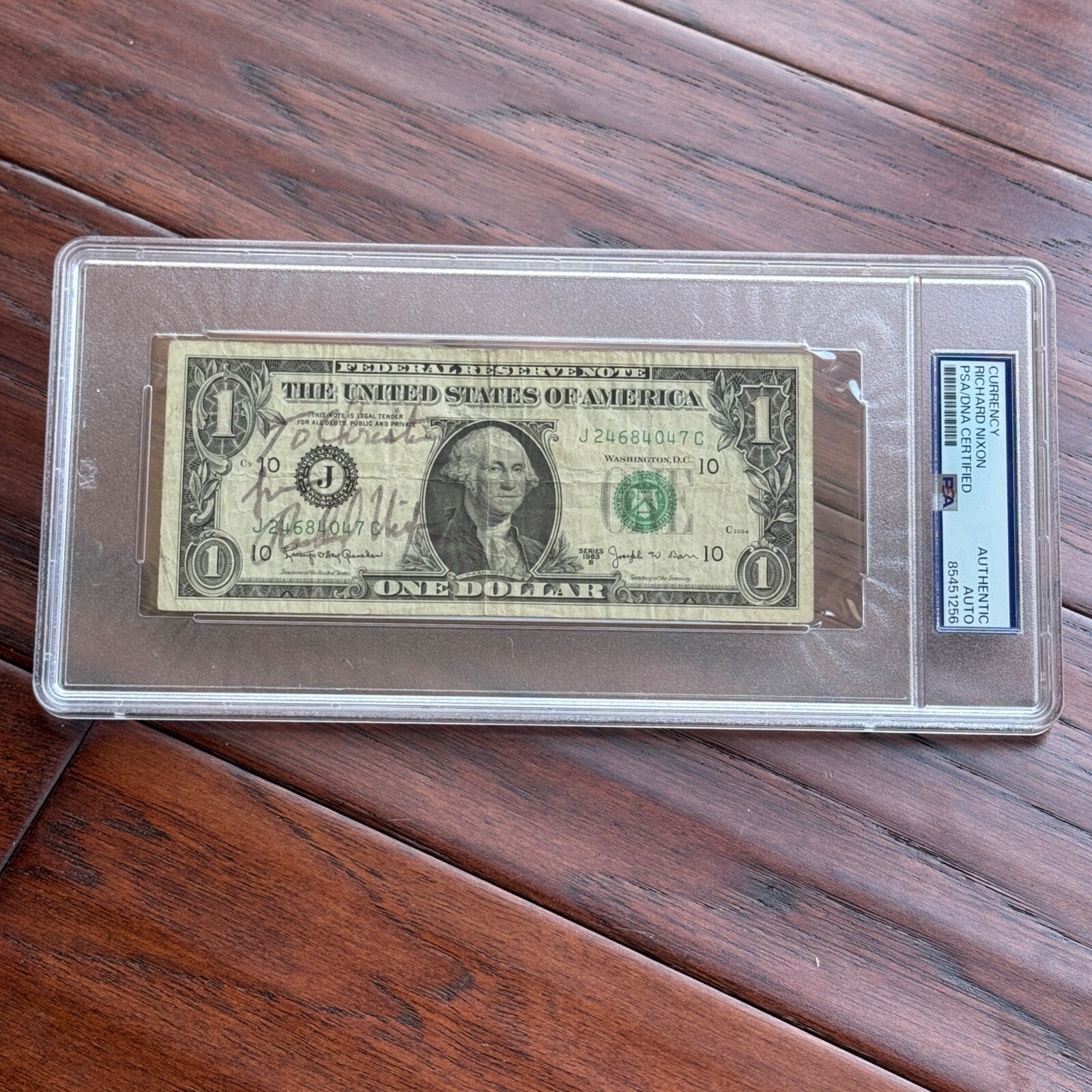 RICHARD NIXON * PSA * Autograph $1 Bill CURRENCY Signed * One Dollar Signature