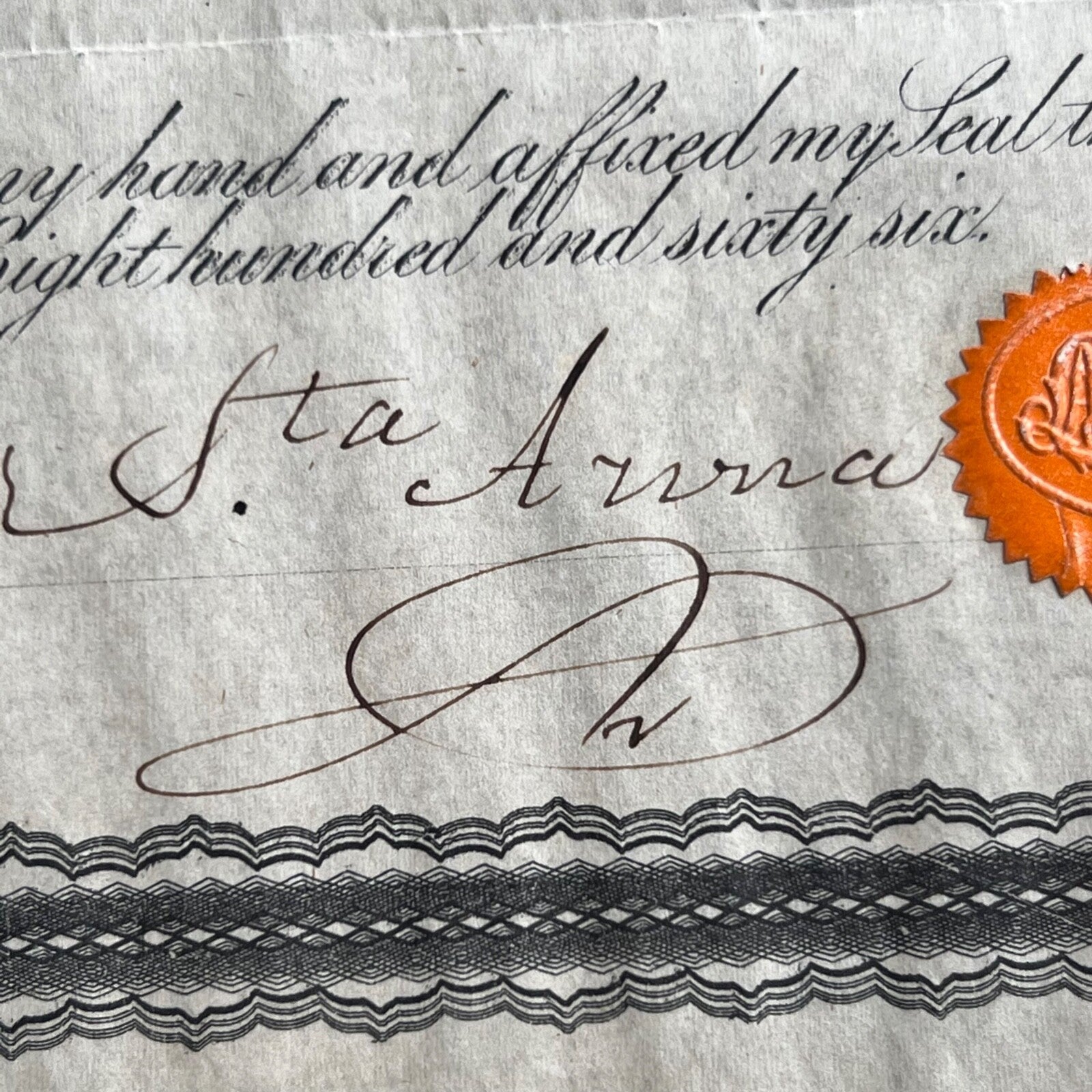 ANTONIO LOPEZ DE SANTA ANNA * PSA/DNA * Autograph Bond Certificate Signed Alamo