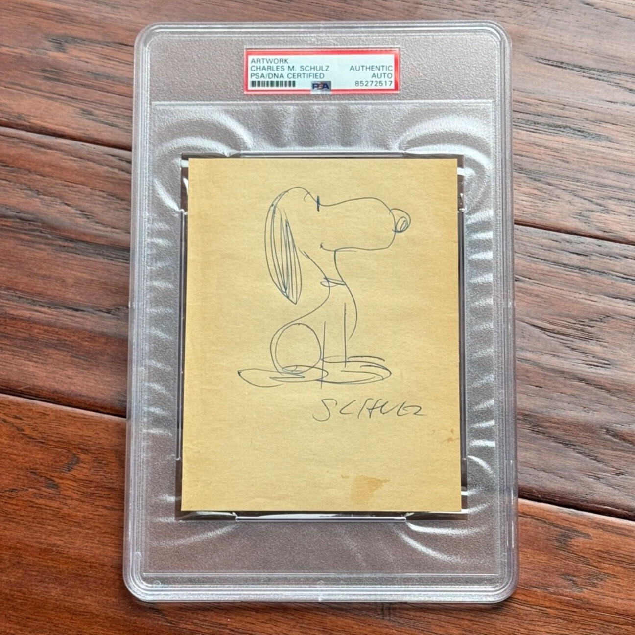 CHARLES M SCHULZ * PSA * Autograph SNOOPY Hand-Drawn Artwork Signed * PEANUTS