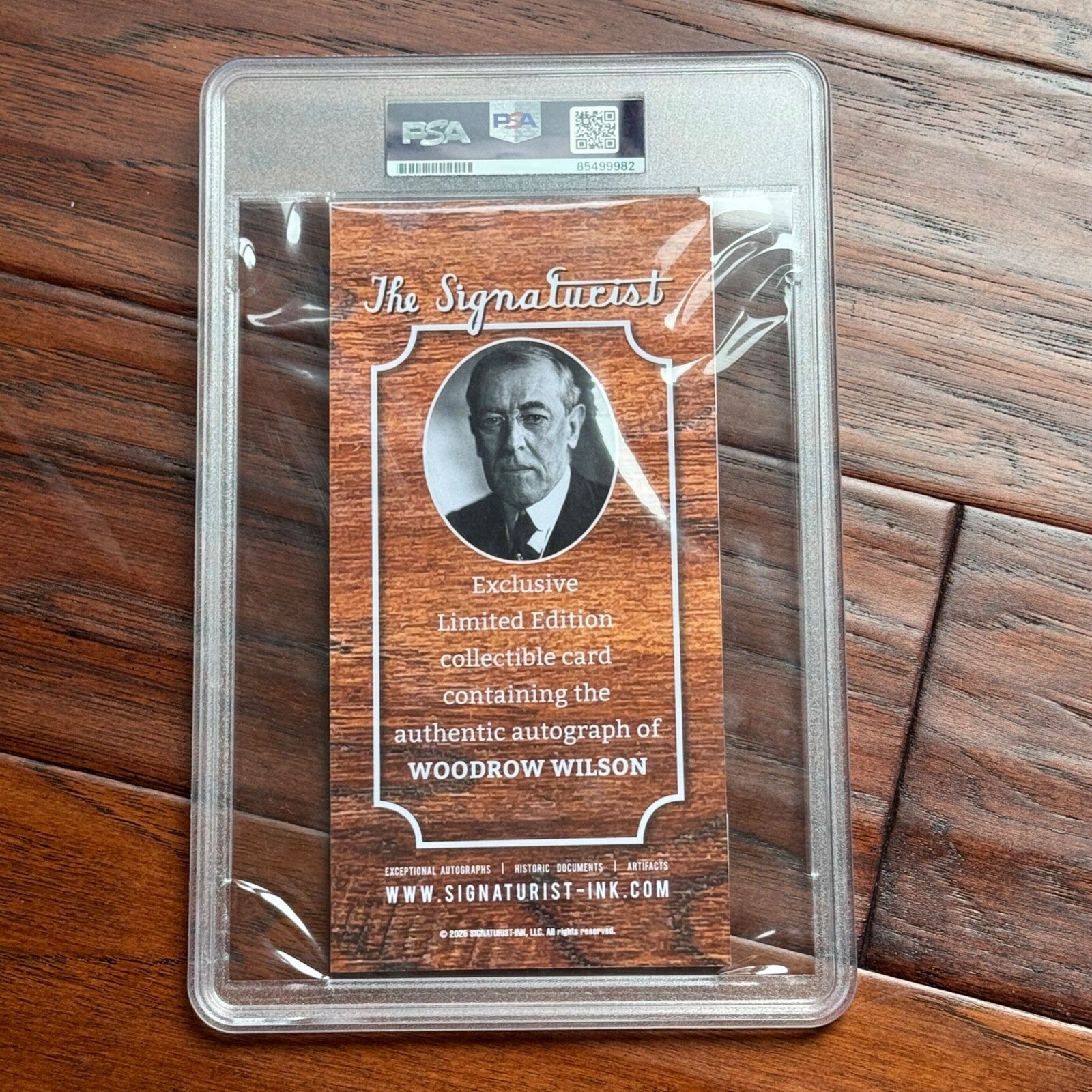 WOODROW WILSON  * PSA * Autograph Cut Signature Custom Card ENGRAVING Signed