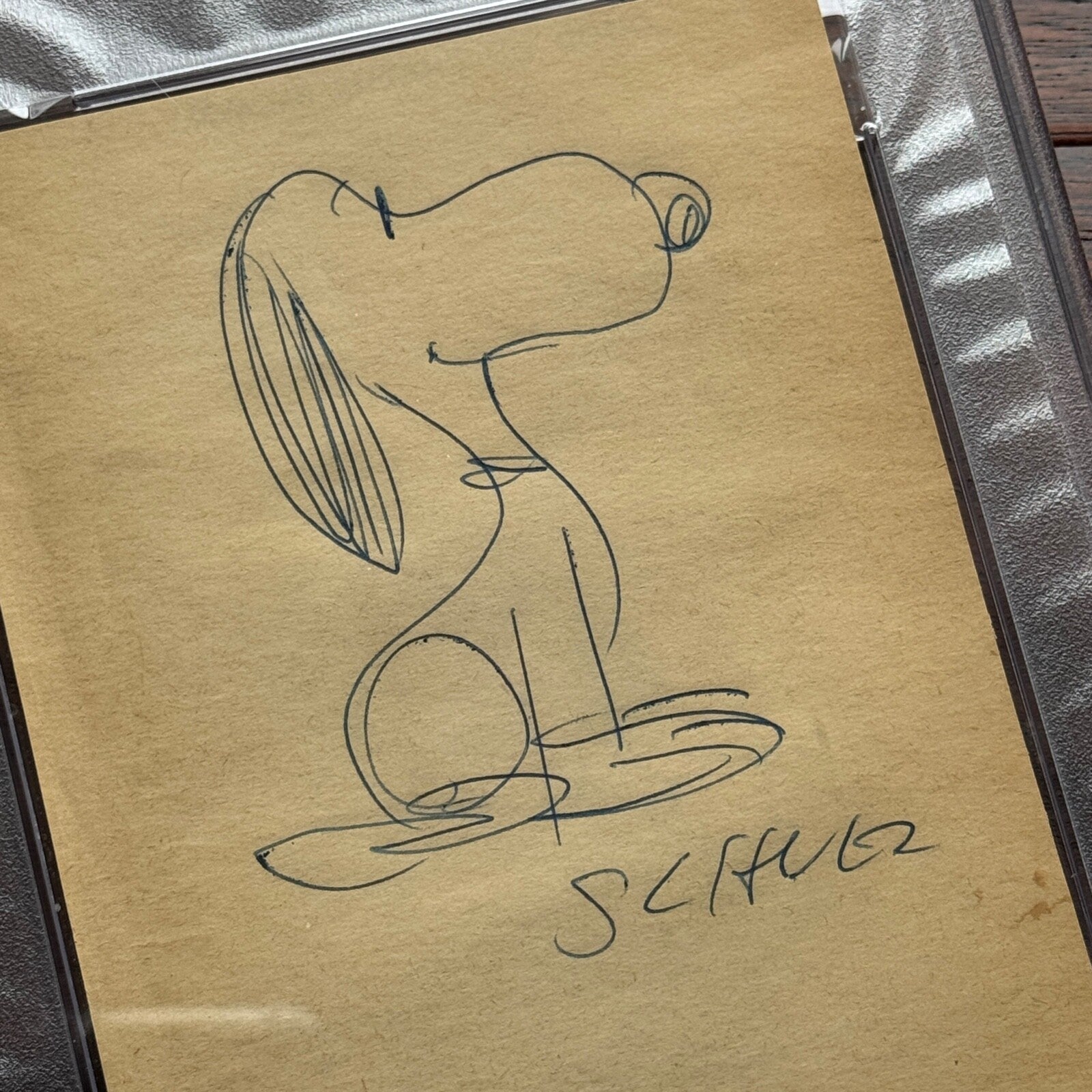 CHARLES M SCHULZ * PSA * Autograph SNOOPY Hand-Drawn Artwork Signed * PEANUTS
