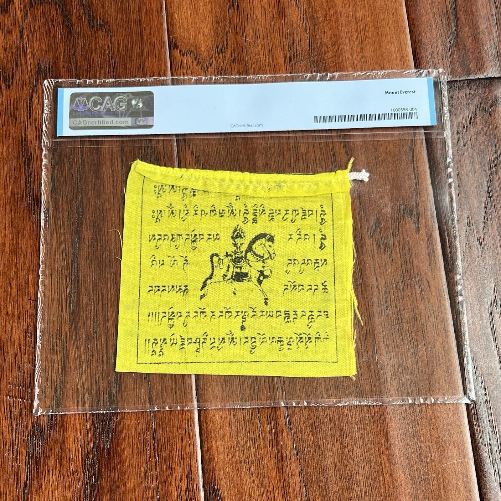 MOUNT EVEREST * CAG * GENUINE PRAYER FLAG ARTIFACT CARRIED TO SUMMIT 29029 FT