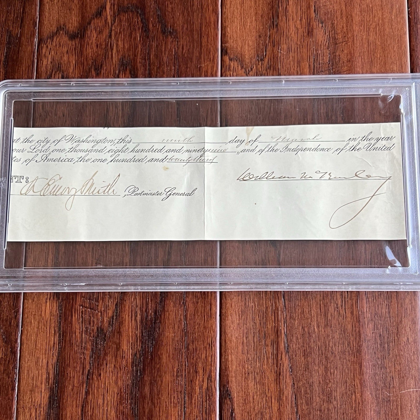 WILLIAM MCKINLEY * PSA * Authentic AUTOGRAPH Cut Signature AS PRESIDENT * 1899