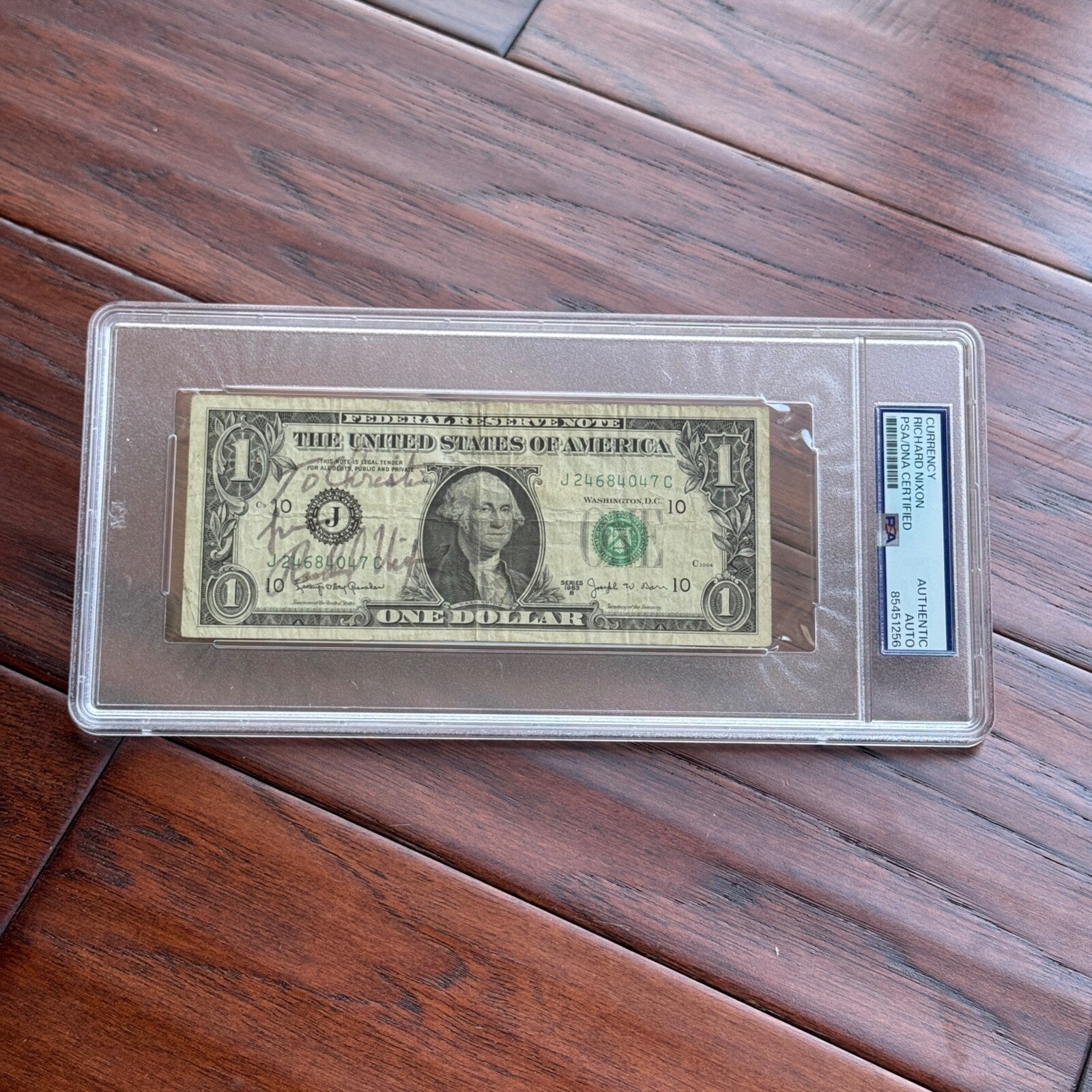RICHARD NIXON * PSA * Autograph $1 Bill CURRENCY Signed * One Dollar Signature