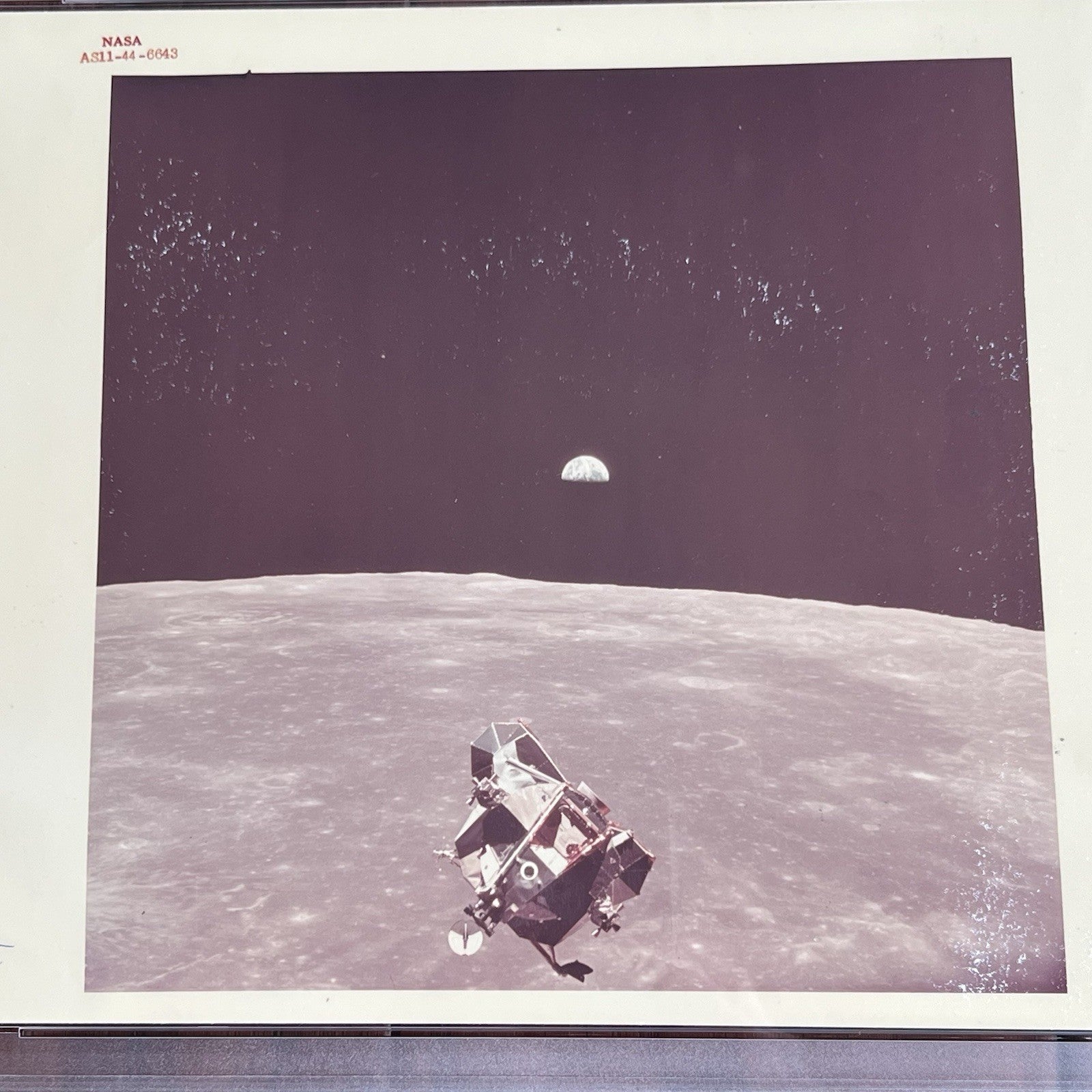 APOLLO 11 * PSA TYPE 1 PHOTOGRAPH * NASA Lunar Module EAGLE Earth's Moon