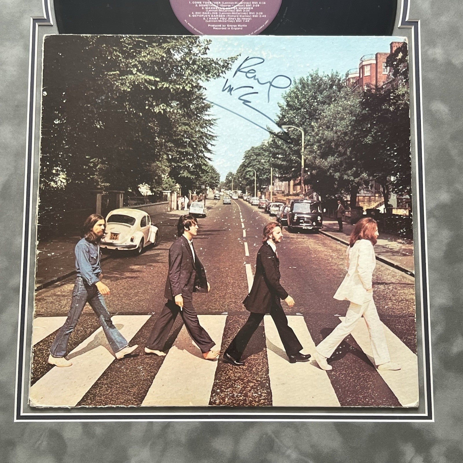 PAUL MCCARTNEY * PSA * ABBEY ROAD Beatles Album * Autograph LP SIGNED Display