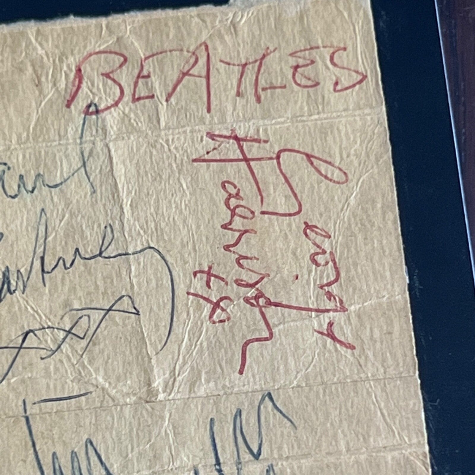 THE BEATLES * PSA * Autograph Page FULL SET Signed * John Lennon Paul McCartney
