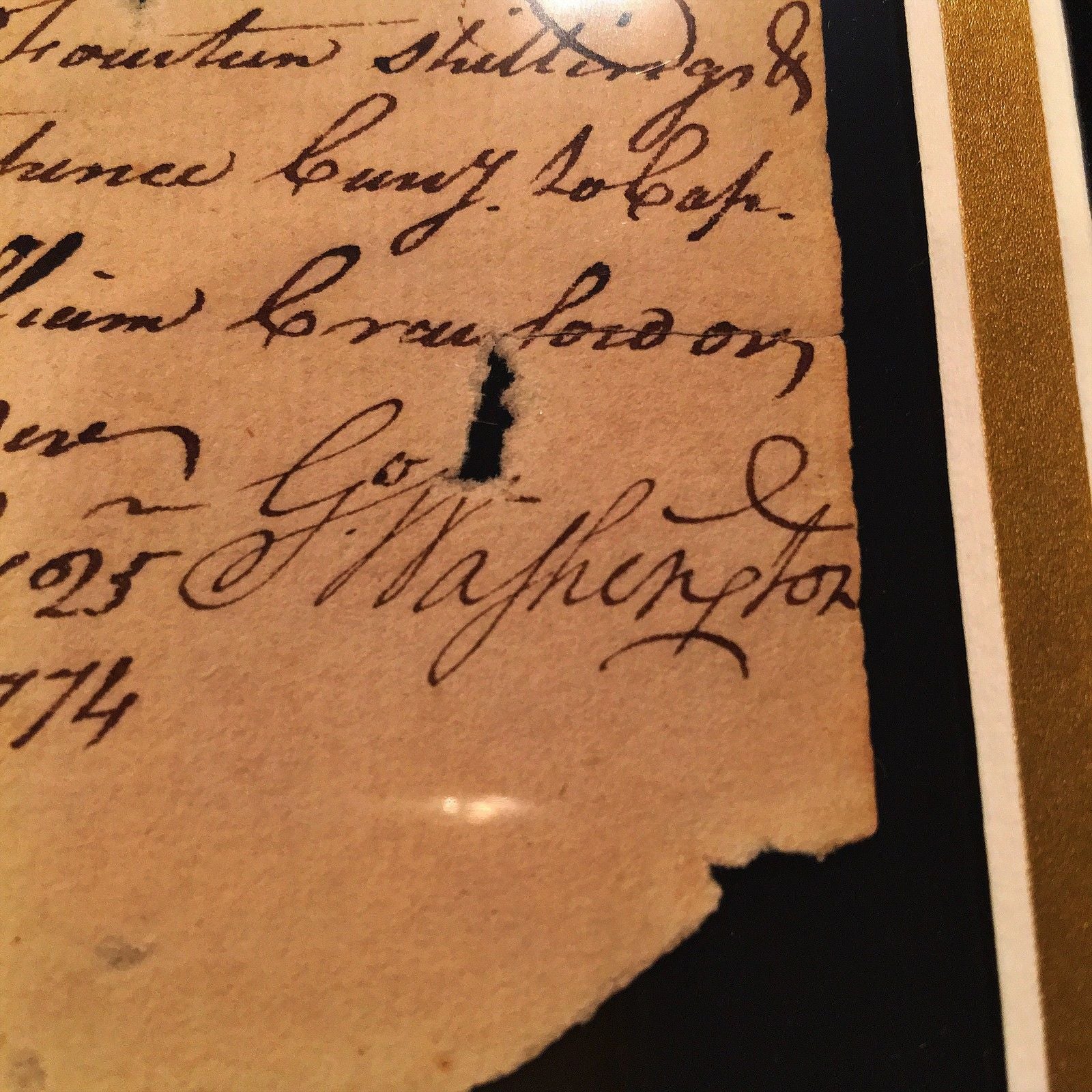 GEORGE WASHINGTON * PSA/DNA * 1774 Scarce Autograph Signed * President * General