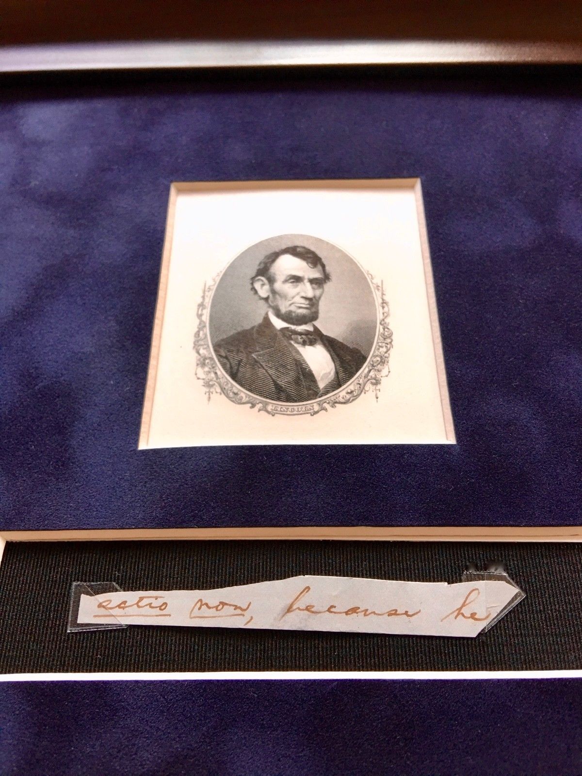 ABRAHAM LINCOLN * PSA/DNA * 4 Handwritten Cut Words * not Autograph or Signed