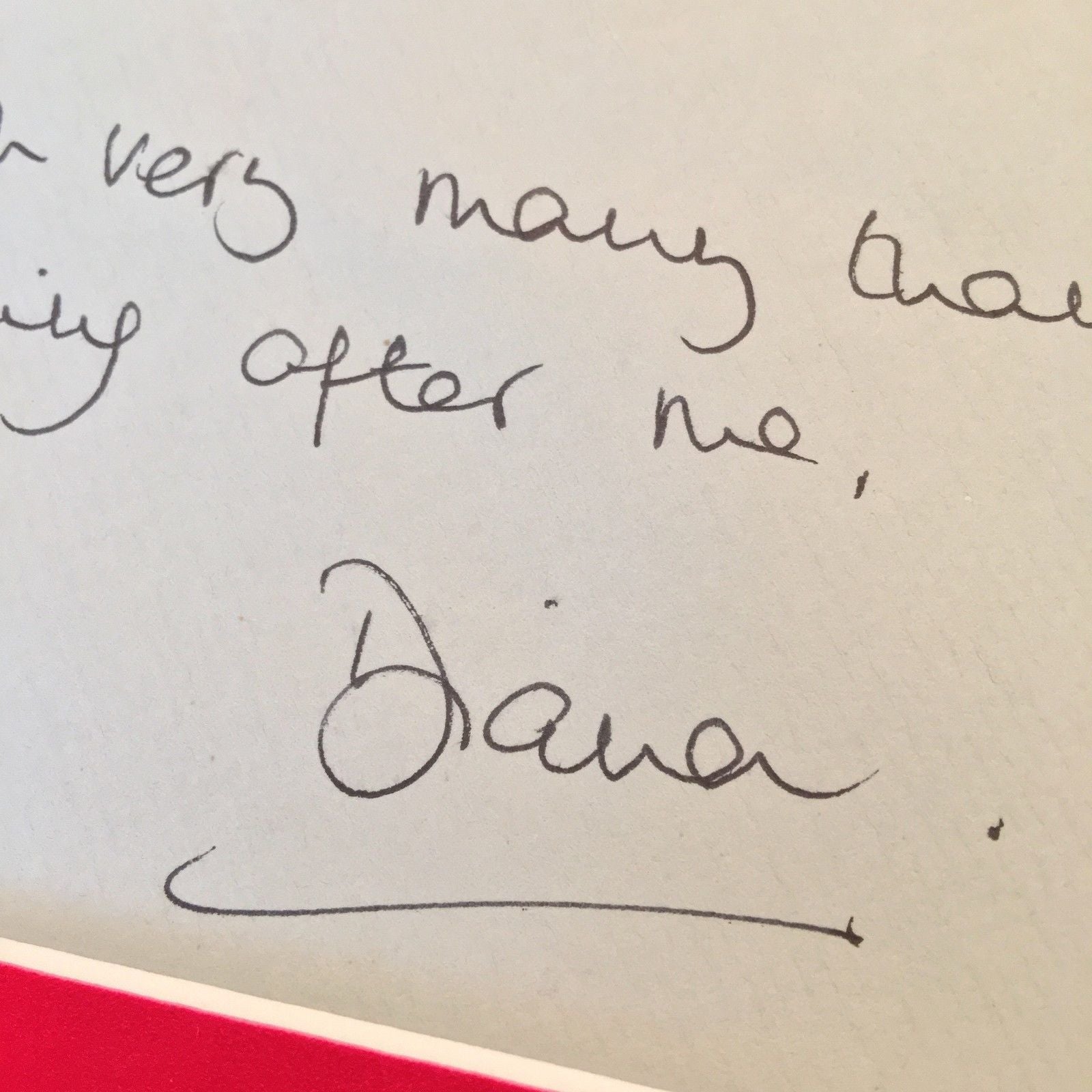 DIANA * Princess of Wales * Scarce Authentic AUTOGRAPH NOTE hand SIGNED