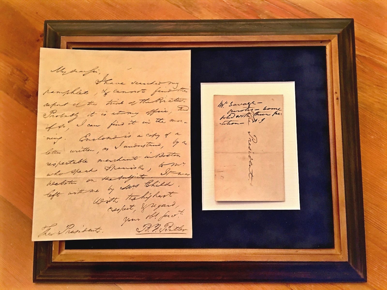 ANDREW JACKSON * as President * "PIRATES" AUTOGRAPH Note * Benjamin Butler