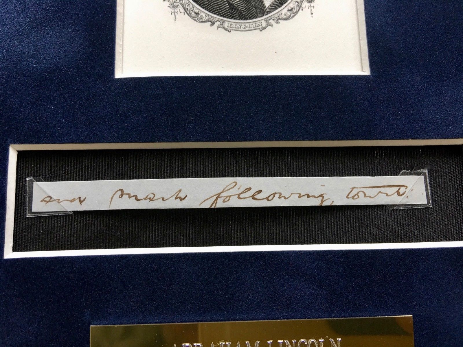 ABRAHAM LINCOLN * PSA/DNA * 4 Handwritten Cut Words *