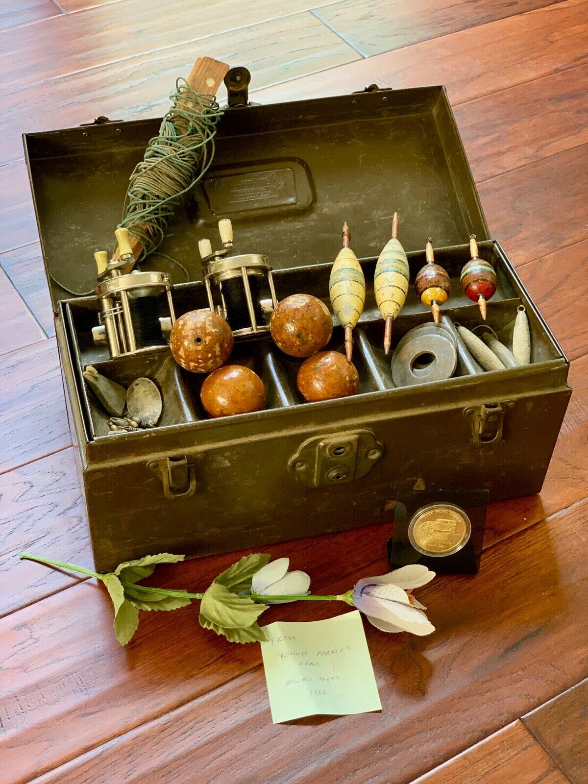 BONNIE & CLYDE * Owned & Used Fishing Tackle Box * Ambush Car * Frank Hamer COA