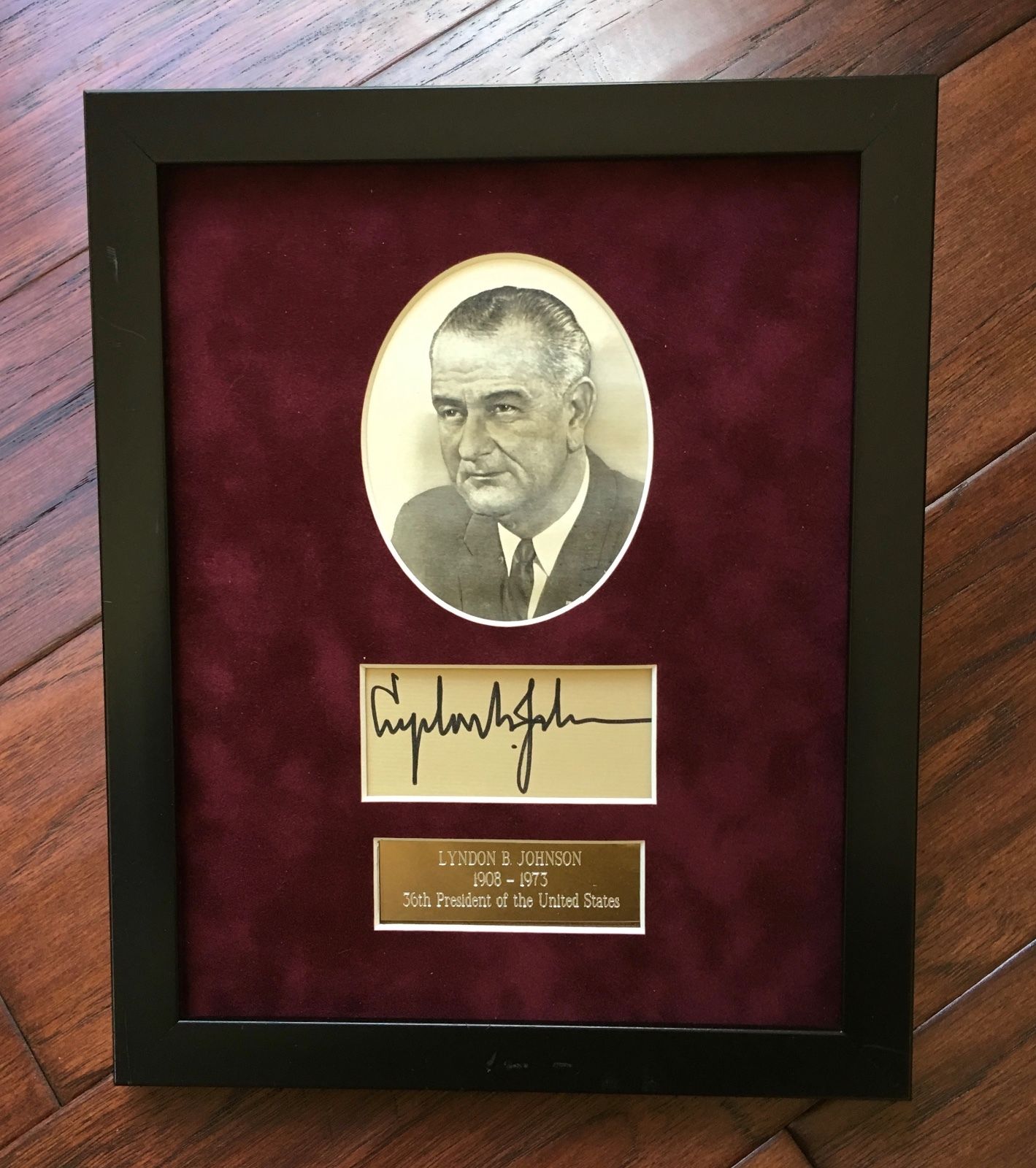 LYNDON JOHNSON * Authentic AUTOGRAPH Cut SIGNED * President LBJ * JFK